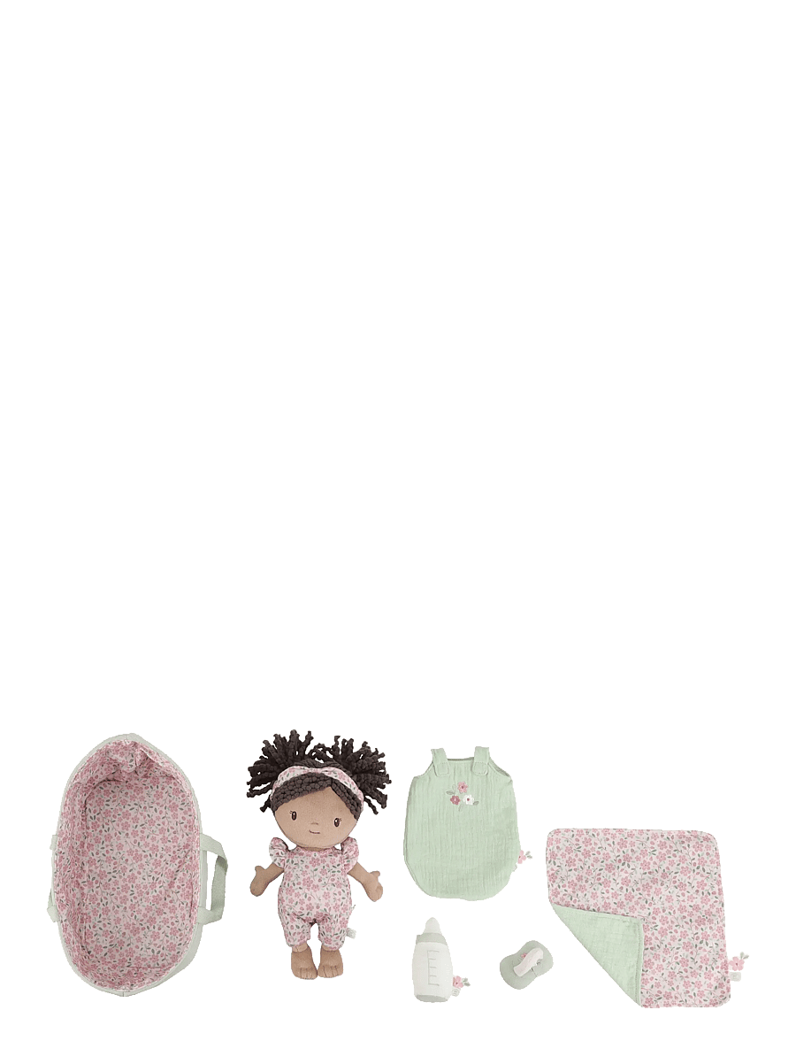 Little Dutch - Cuddle Doll Set Evi - dockor - green, pink, brown, white - 1