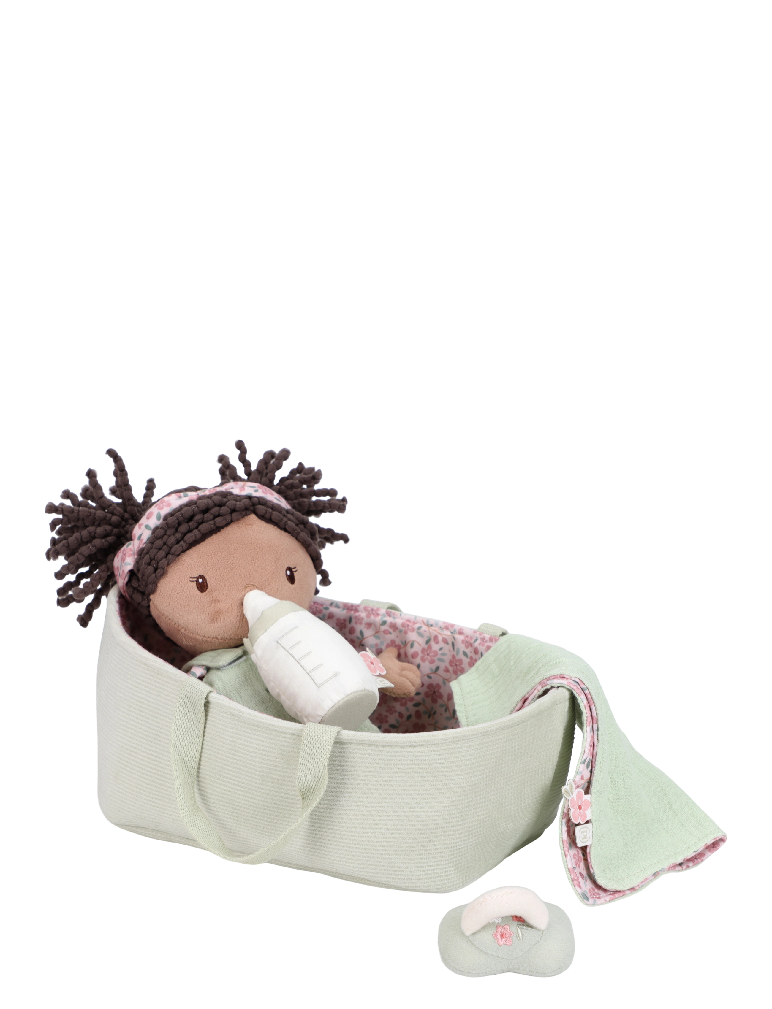 Little Dutch - Cuddle Doll Set Evi - dukker - green, pink, brown, white - 4