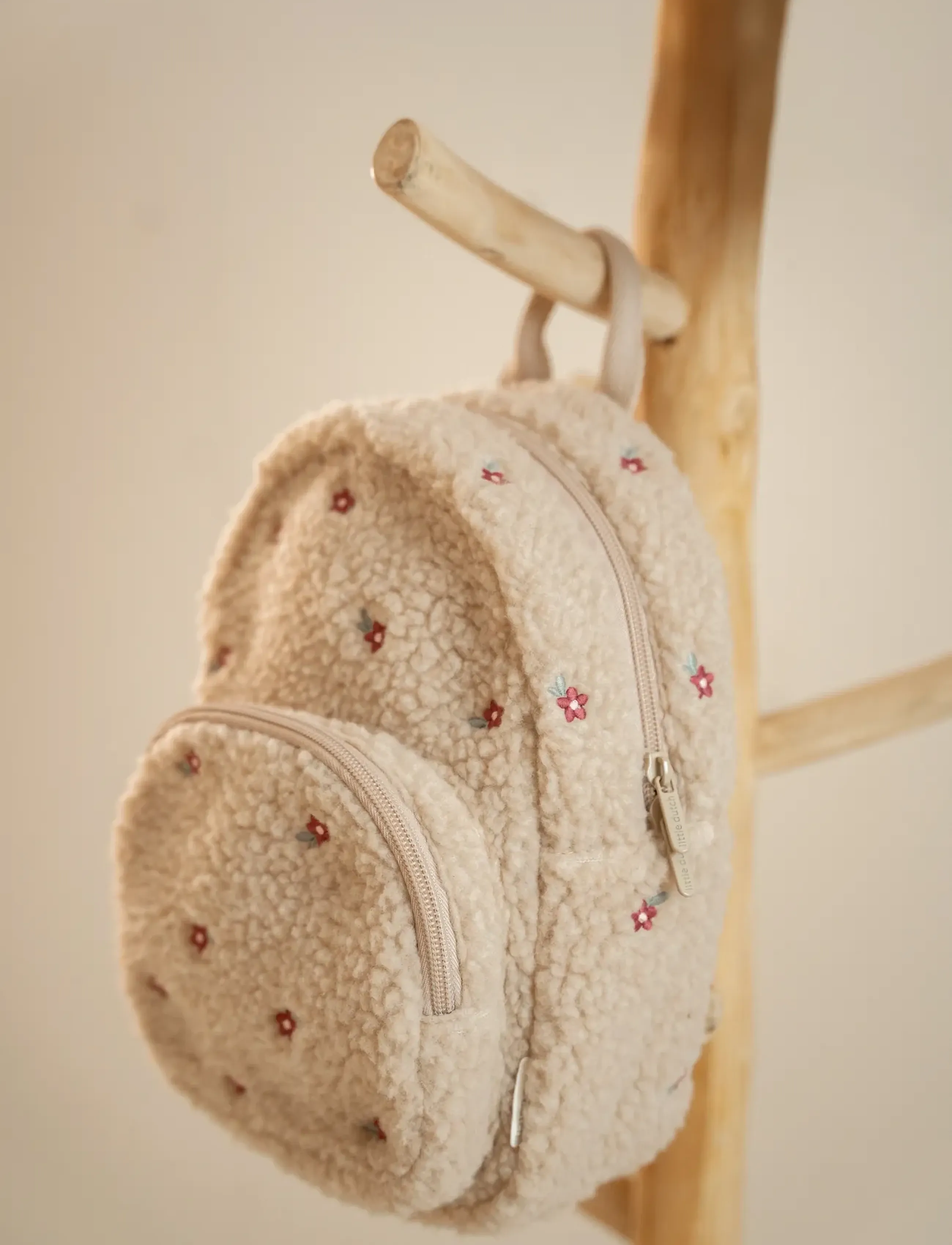Little Dutch Backpack Teddy Fairy Garden, Børn, Teddy Broderet Rygsæk, Beige, Str: ONE SIZE