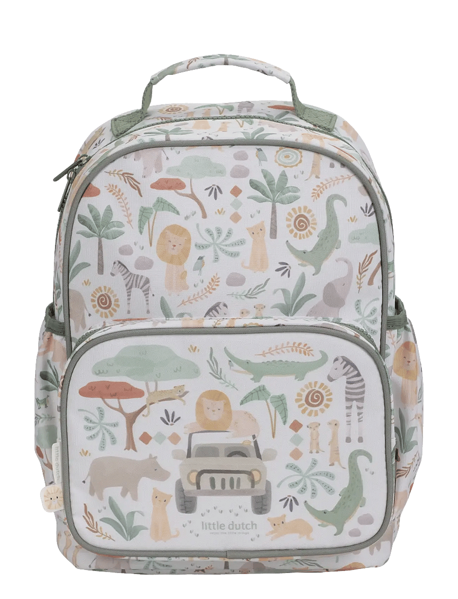 Little Dutch - Little Dutch - Backpack large - Safari Friends - ryggsäckar - green - 1