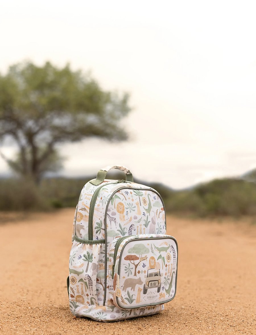 Little Dutch - Little Dutch - Backpack large - Safari Friends - ryggsäckar - green - 0