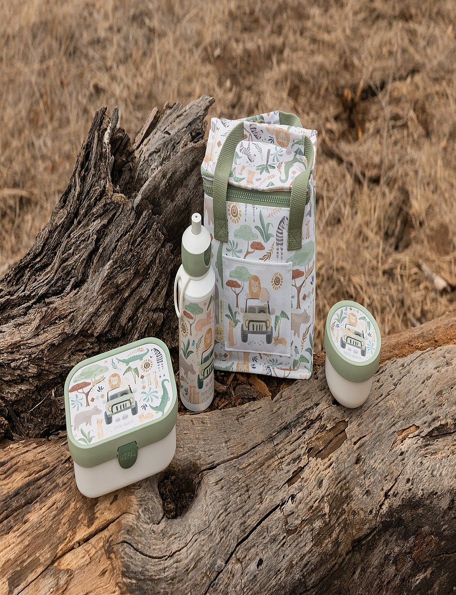 Little Dutch - Little Dutch - Cooler bag - Safari Friends - ryggsäckar - green - 0