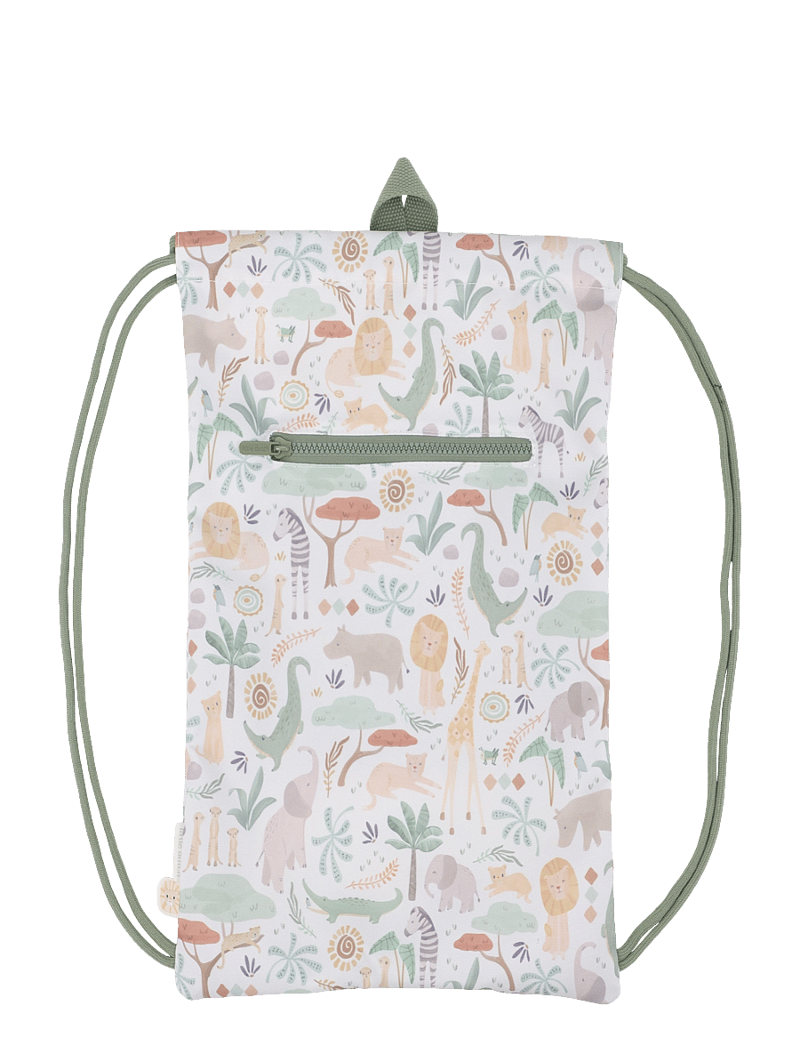 Little Dutch - Little Dutch - Gym bag - Safari Friends - sportväskor - green - 1