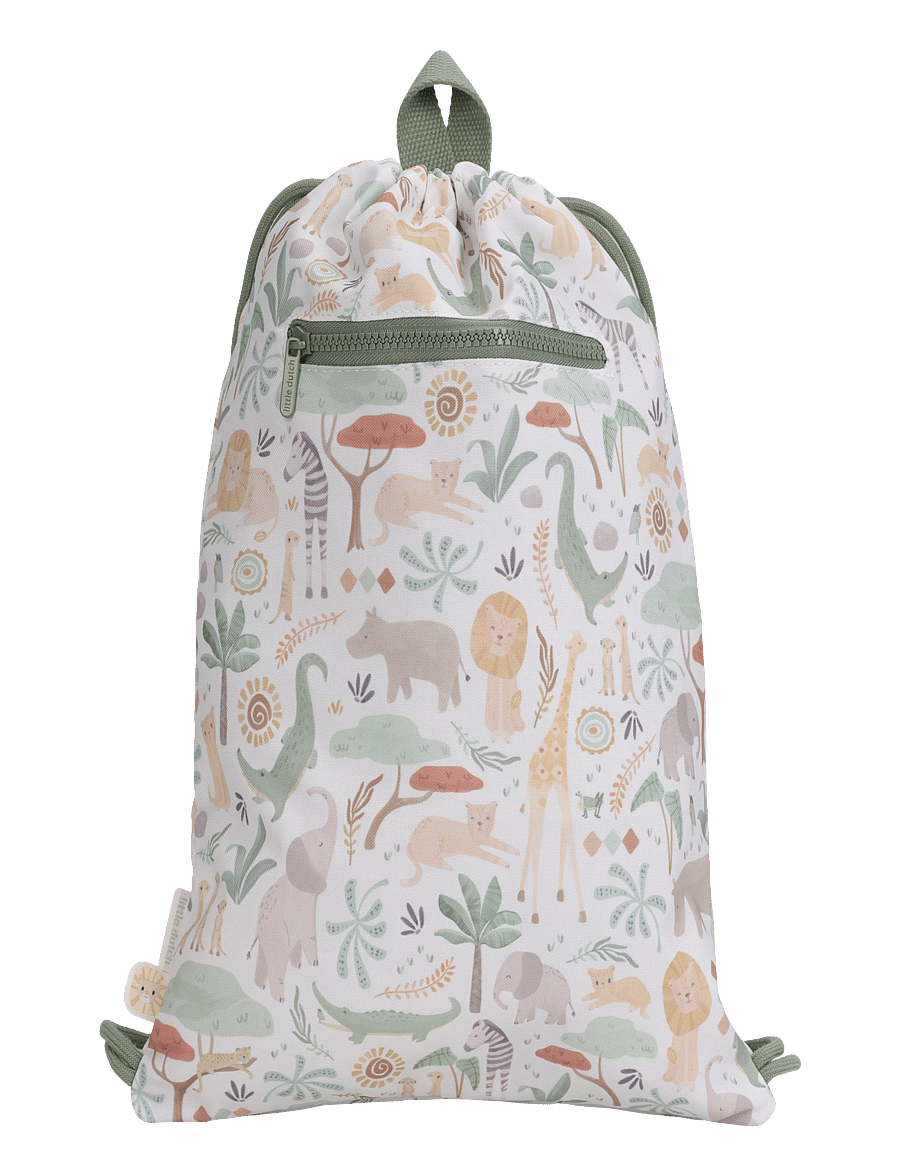 Little Dutch - Little Dutch - Gym bag - Safari Friends - sportväskor - green - 2