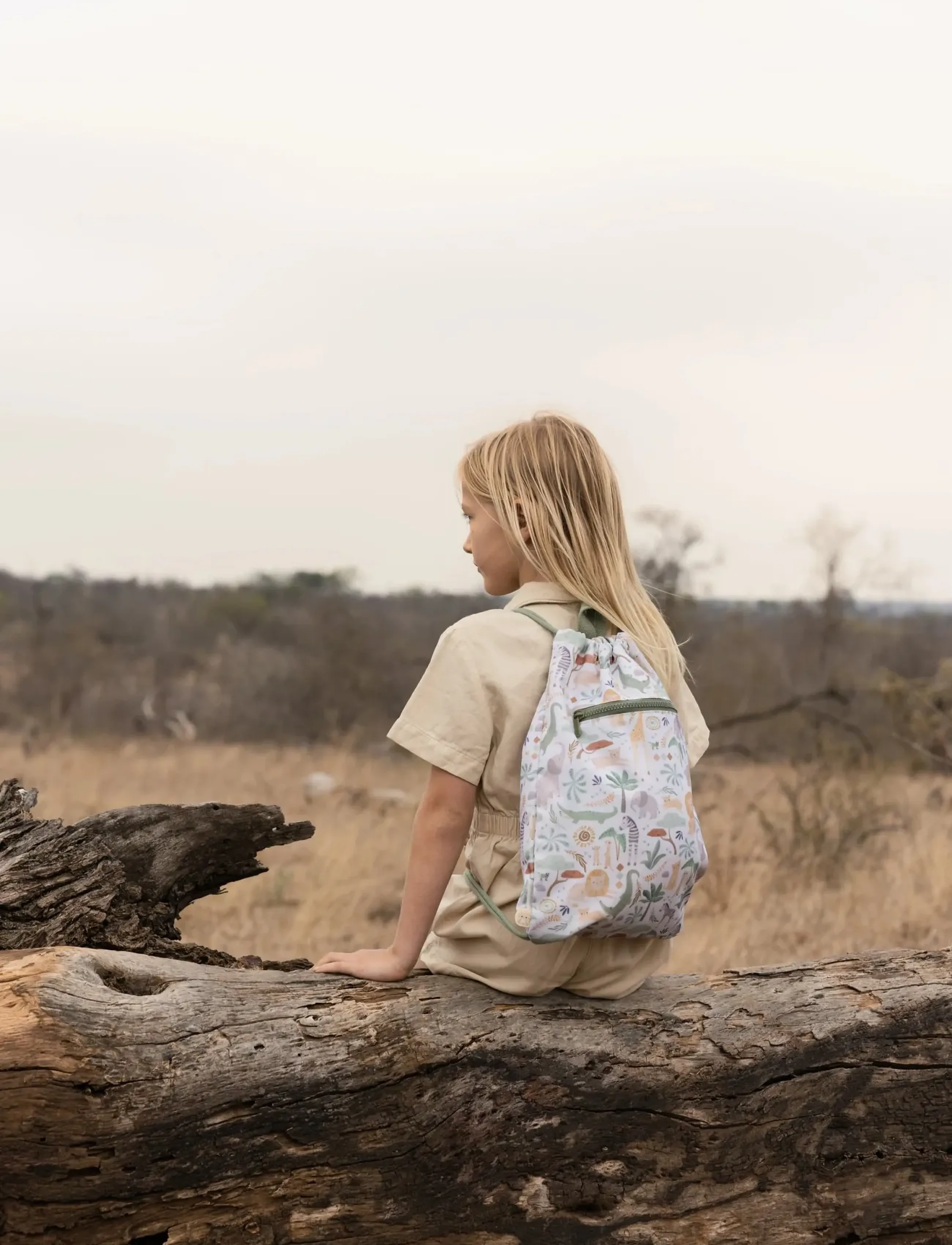 Little Dutch - Little Dutch - Gym bag - Safari Friends - sportväskor - green - 0