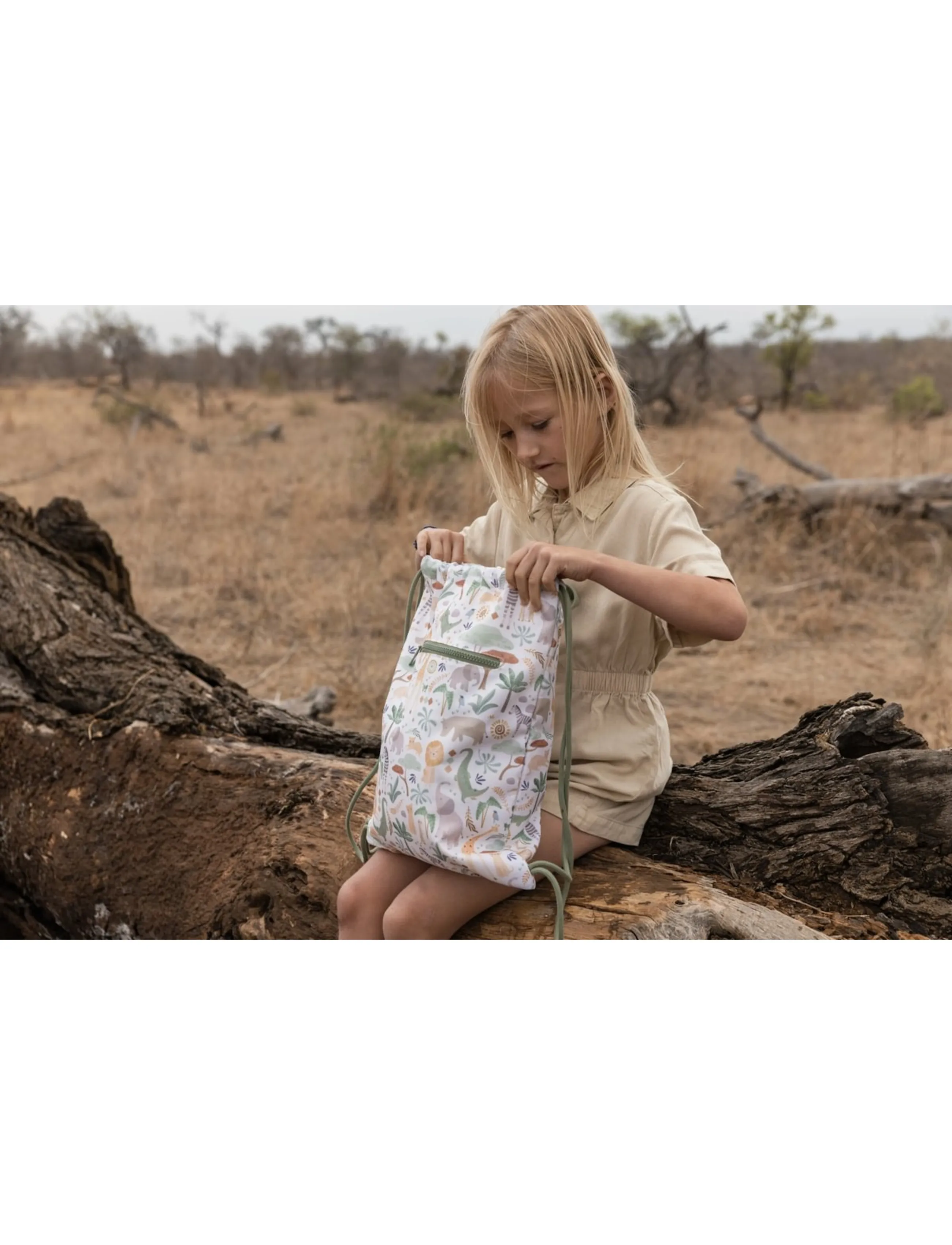 Little Dutch - Little Dutch - Gym bag - Safari Friends - sportväskor - green - 3
