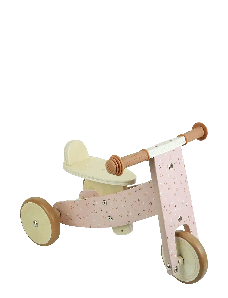 Little Dutch - Little Dutch - Løbecykel træ Little pink flower - gåbiler - pink - 0