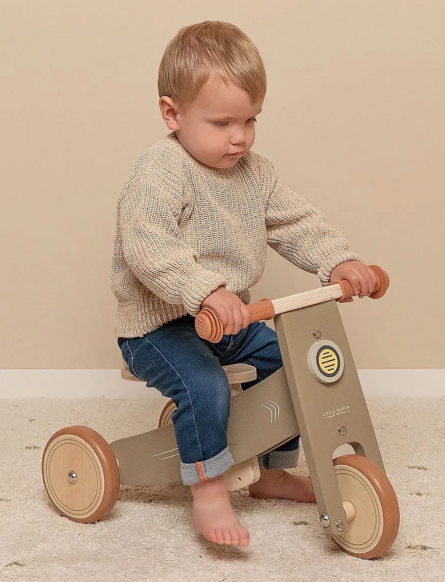 Little Dutch - Little Dutch - Løbecykel træ Olive - sykler - olive - 0
