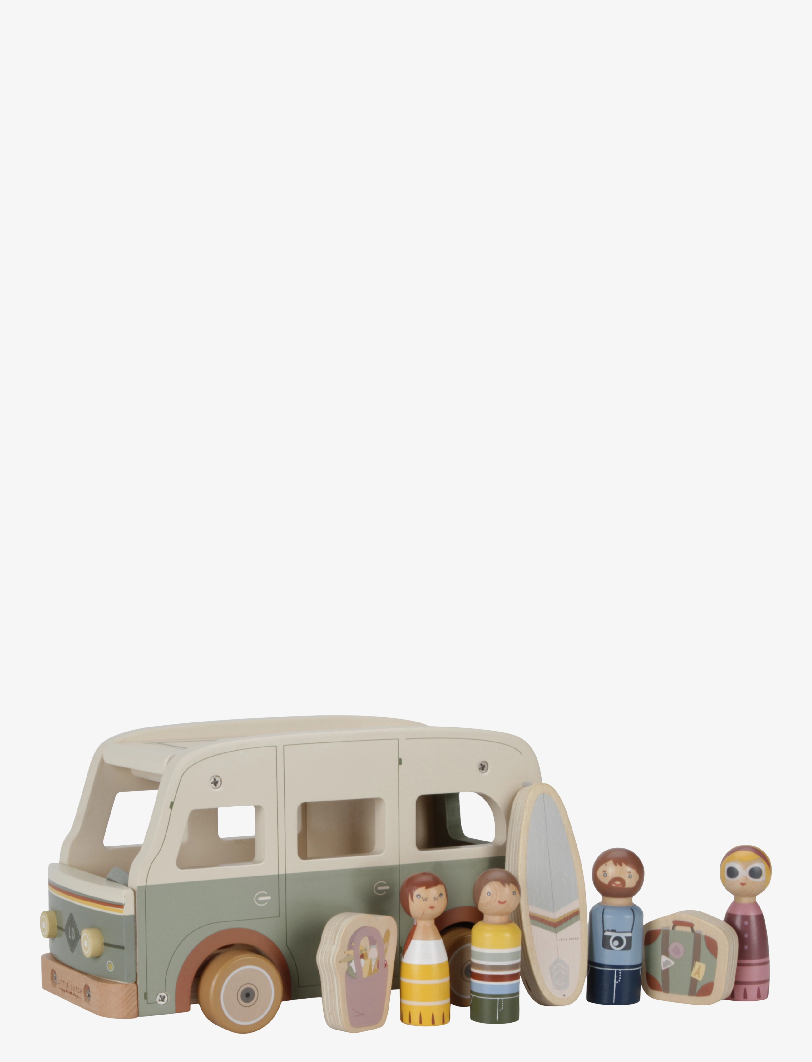 Little Dutch - Retro Camper, Børn, Træfigur, Grøn, Str: ONE SIZE 22