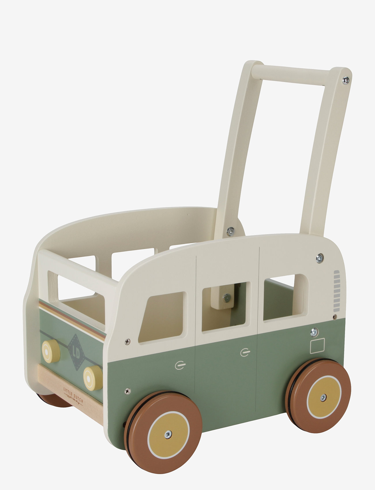 Little Dutch - Little Dutch - Vintage Walker Wagon - gåstolar - green - 0