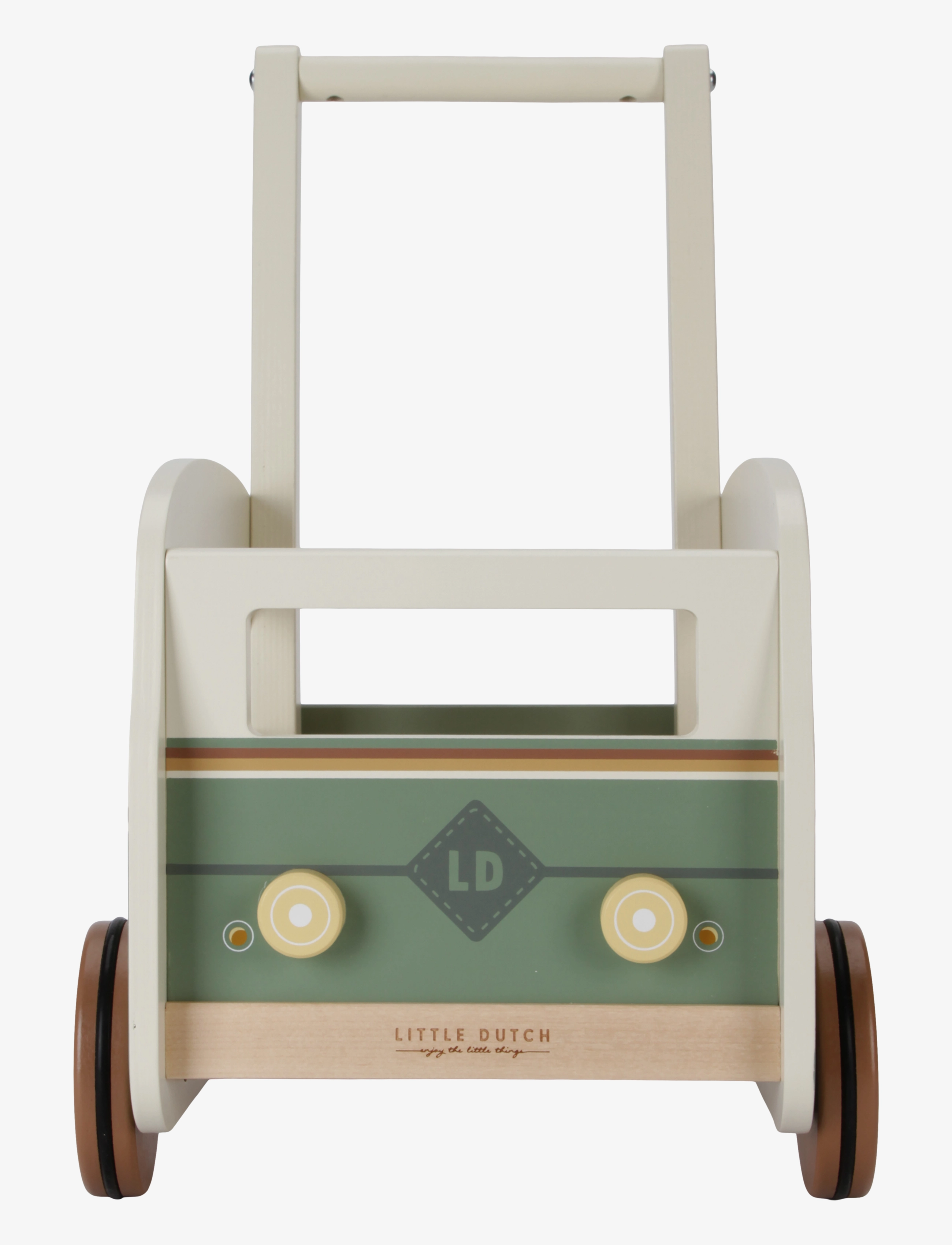 Little Dutch - Little Dutch - Vintage Walker Wagon - gåstoler - green - 2