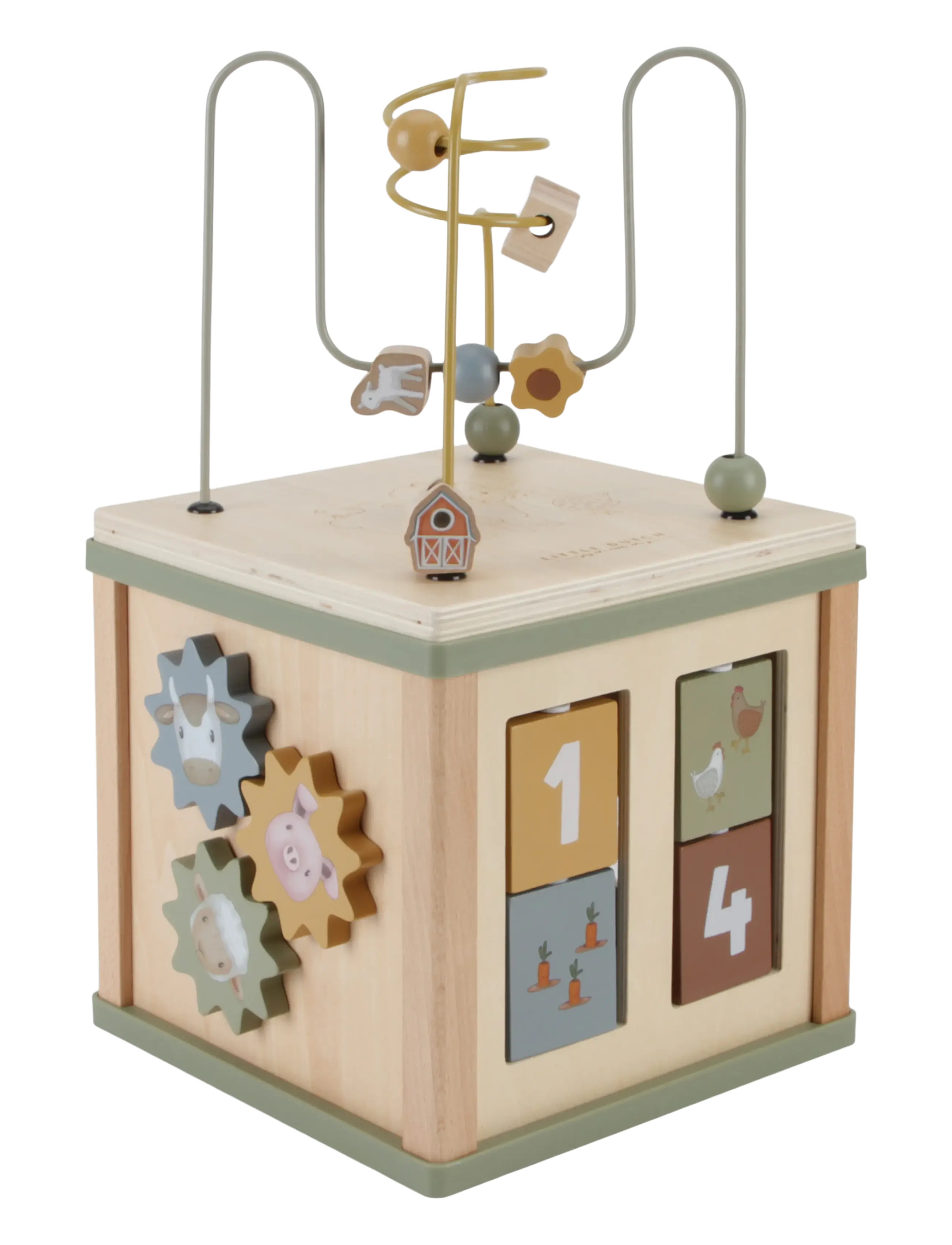 Little Dutch Little Dutch - Aktivitetskube  - Little Farm - Legetøj - GREEN / green