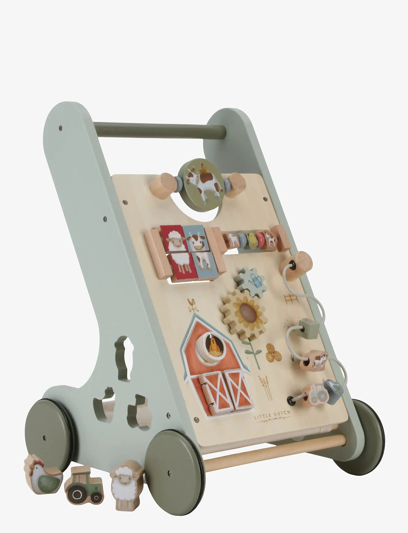 Little Dutch - Little Dutch - Multi-aktivitets Gåvogn FSC - Little Farm - interaktiva leksaker - green - 1