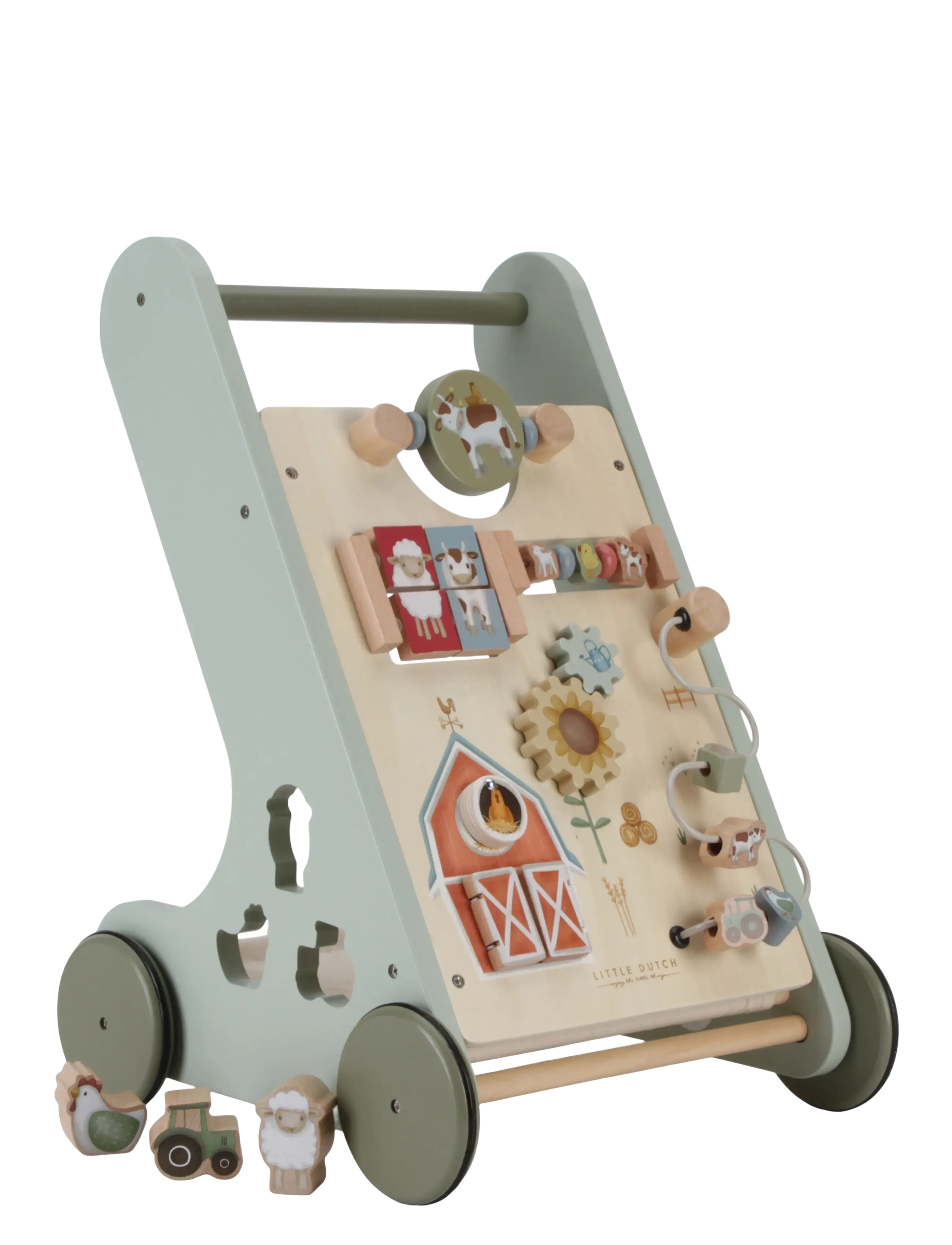 Little Dutch Little Dutch - Multi-aktivitets Gåvogn  - Little Farm - Julegave - GREEN / green