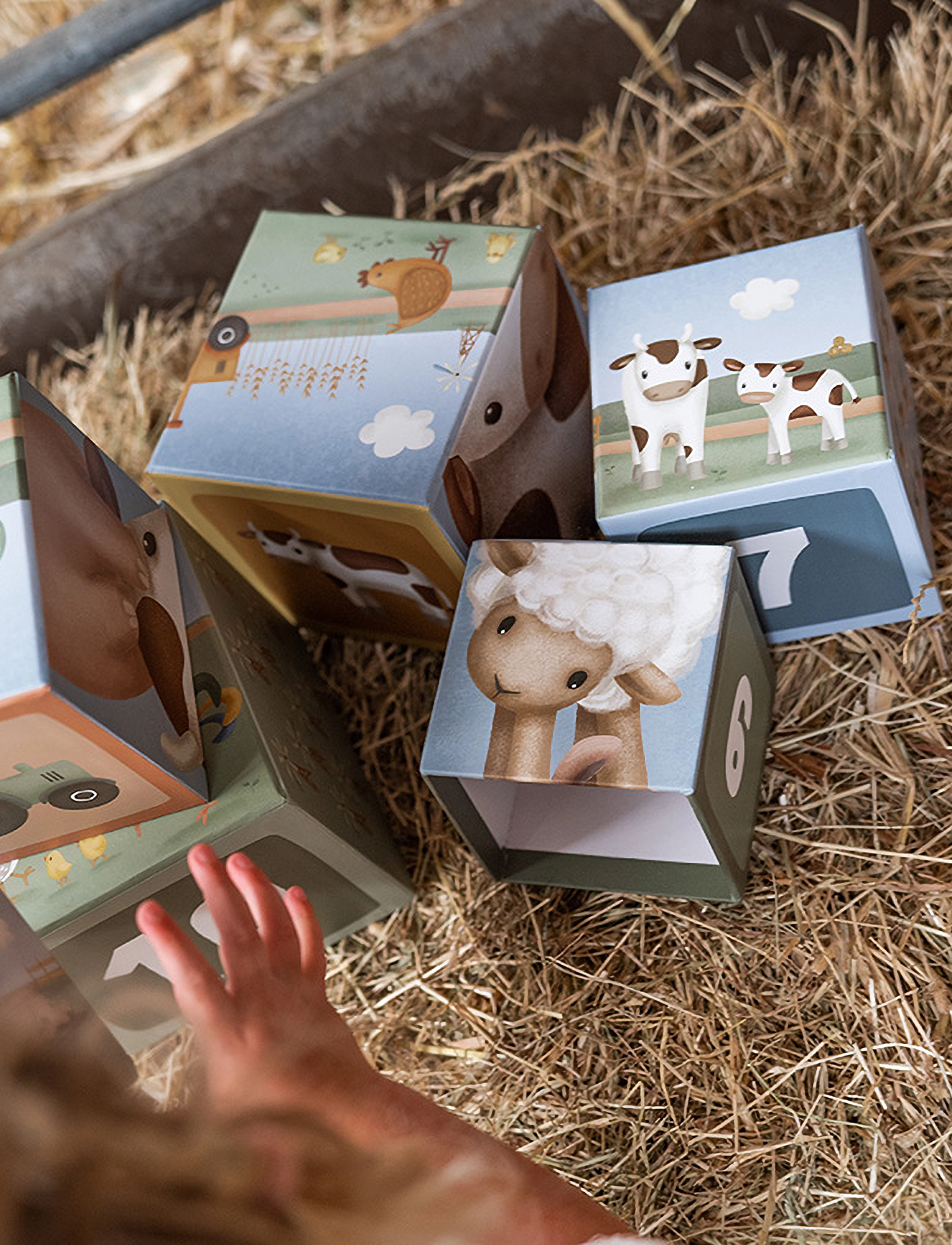 Little Dutch - Little Dutch - Stabeltårn - Little Farm Pap - stapelbare blokk - multi - 4