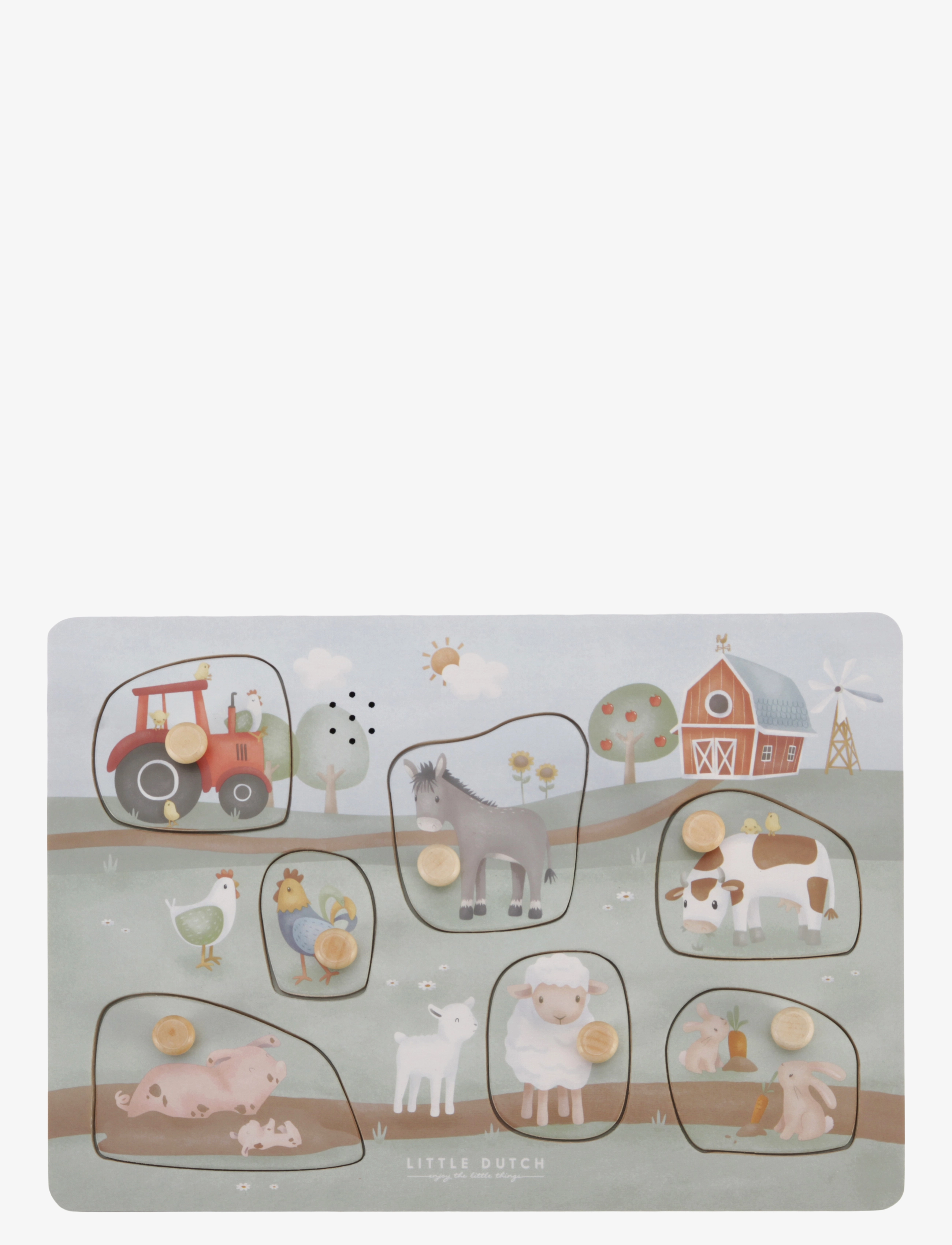 Little Dutch Little Dutch - Puslespil m. lyd  - Little Farm - Puslespil - GREEN / green