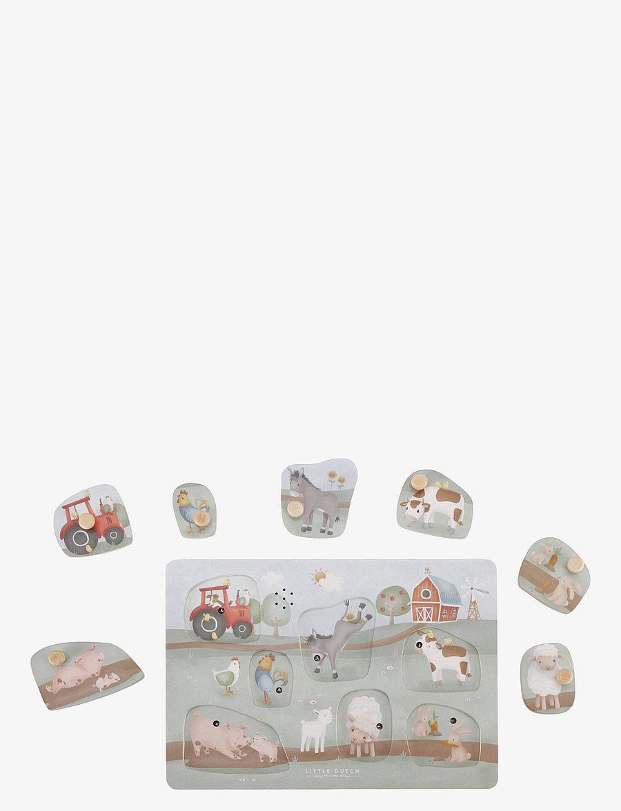Little Dutch - Little Dutch - Wooden Sound puzzle Little Farm - träpussel - green - 3