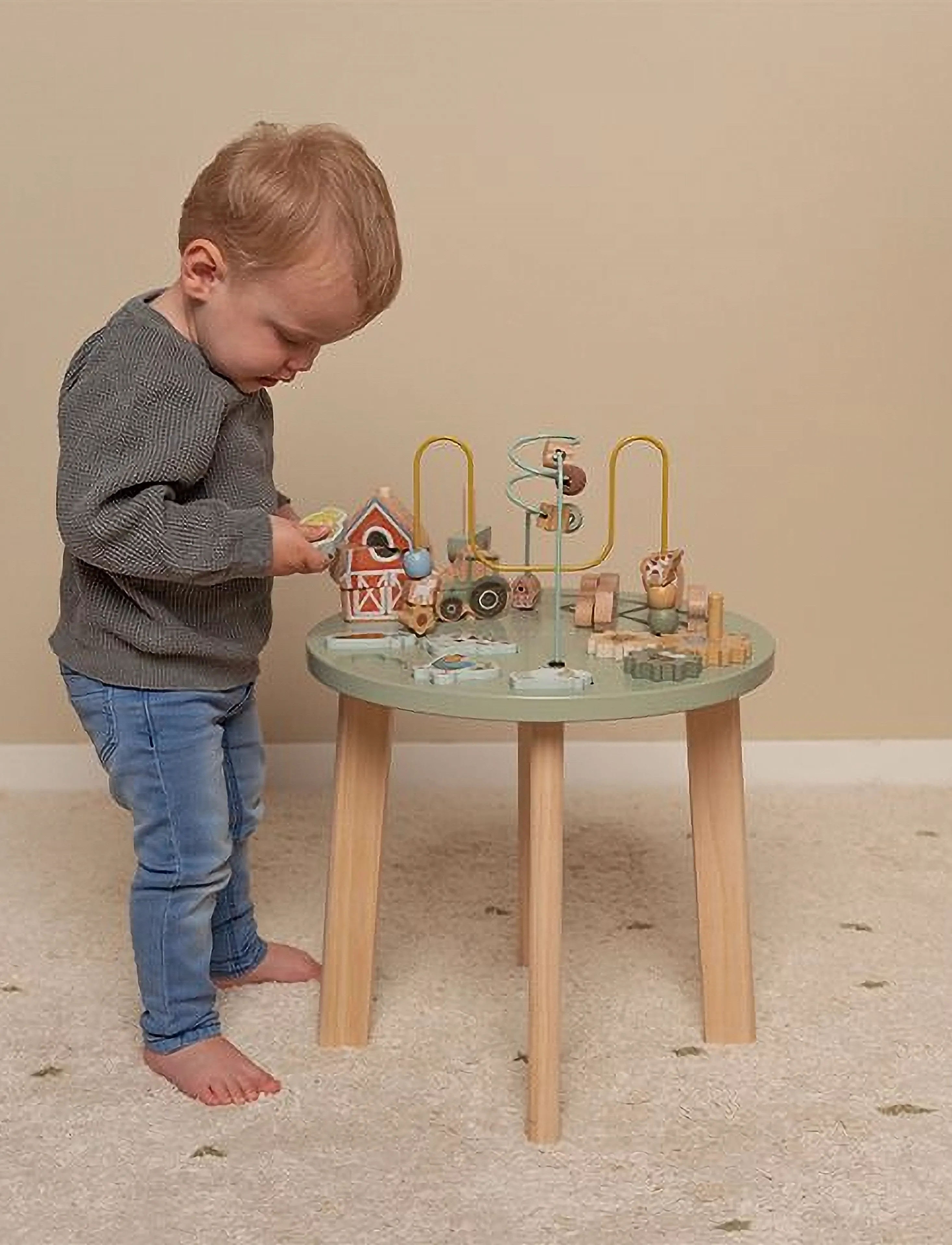 Little Dutch Little Dutch - Aktivitetsbord - Little Farm, One Size 39 cm, Green, Educational Legetøj > Interactive Legetøj, Børn