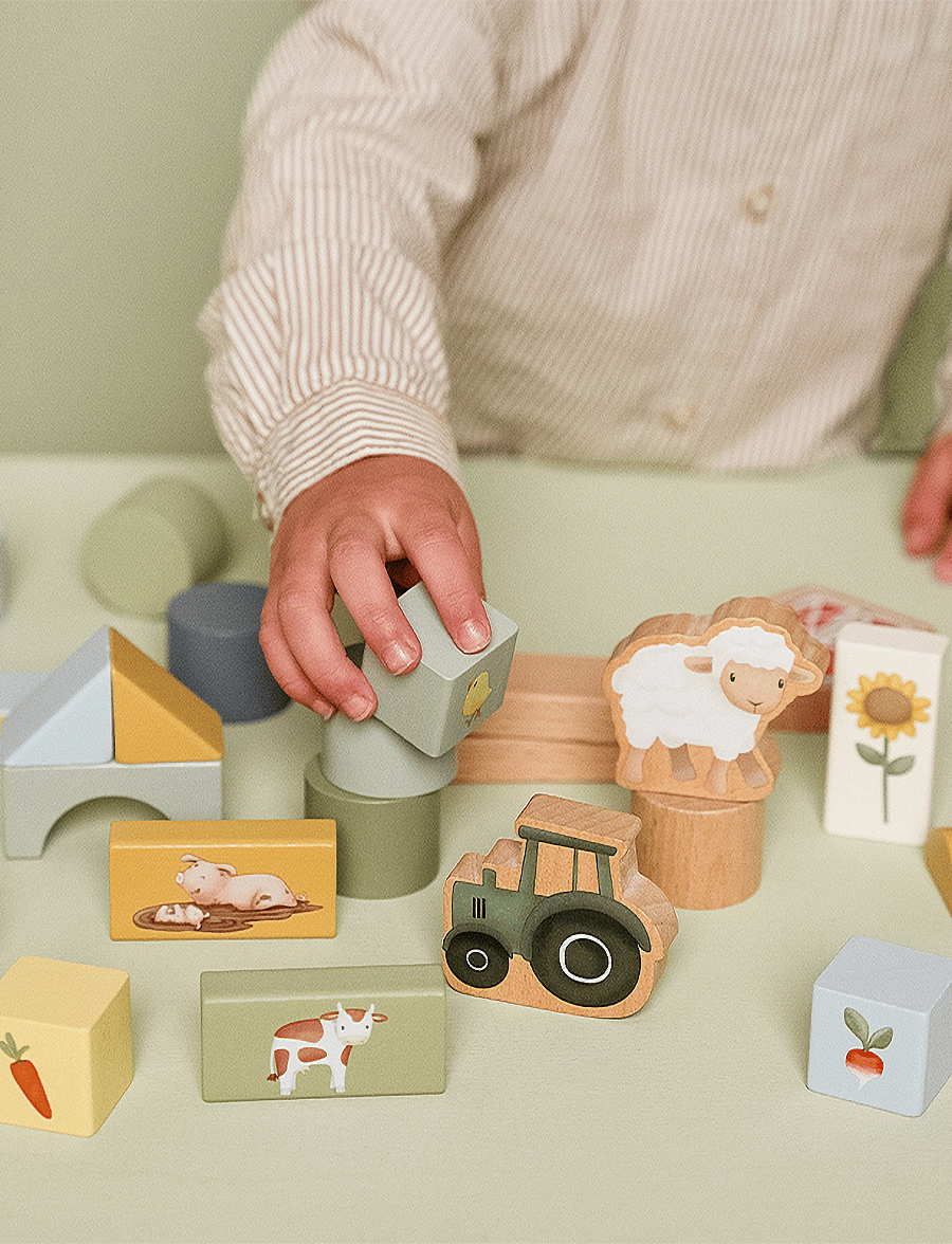 Little Dutch - Little Dutch - Building Blocks Little Farm - byggklossar - green - 0