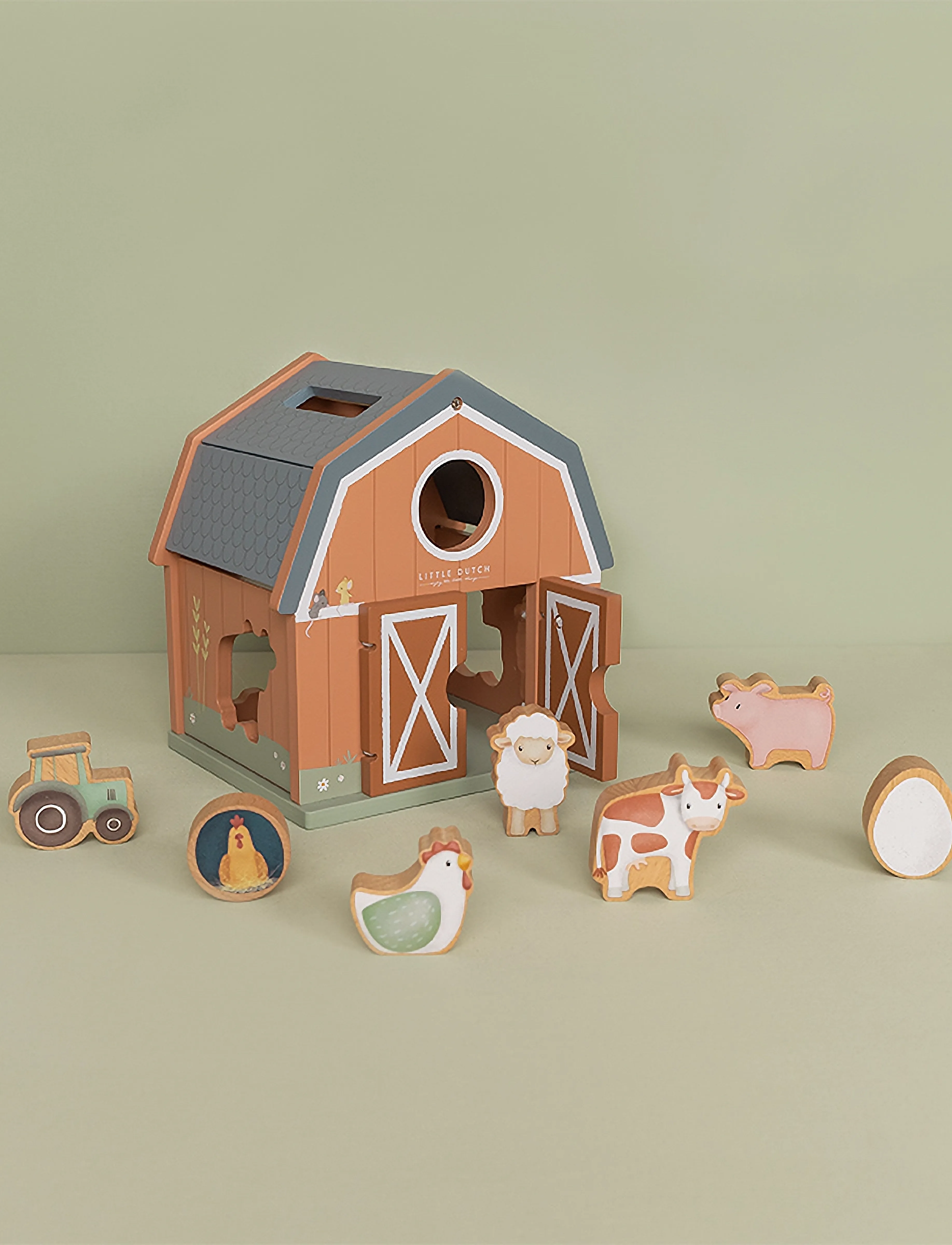 Little Dutch Little Dutch - Puttekasse - Little Farm, One Size 17, Brown, Legesæt & Actionfigurer > Dyr, Børn