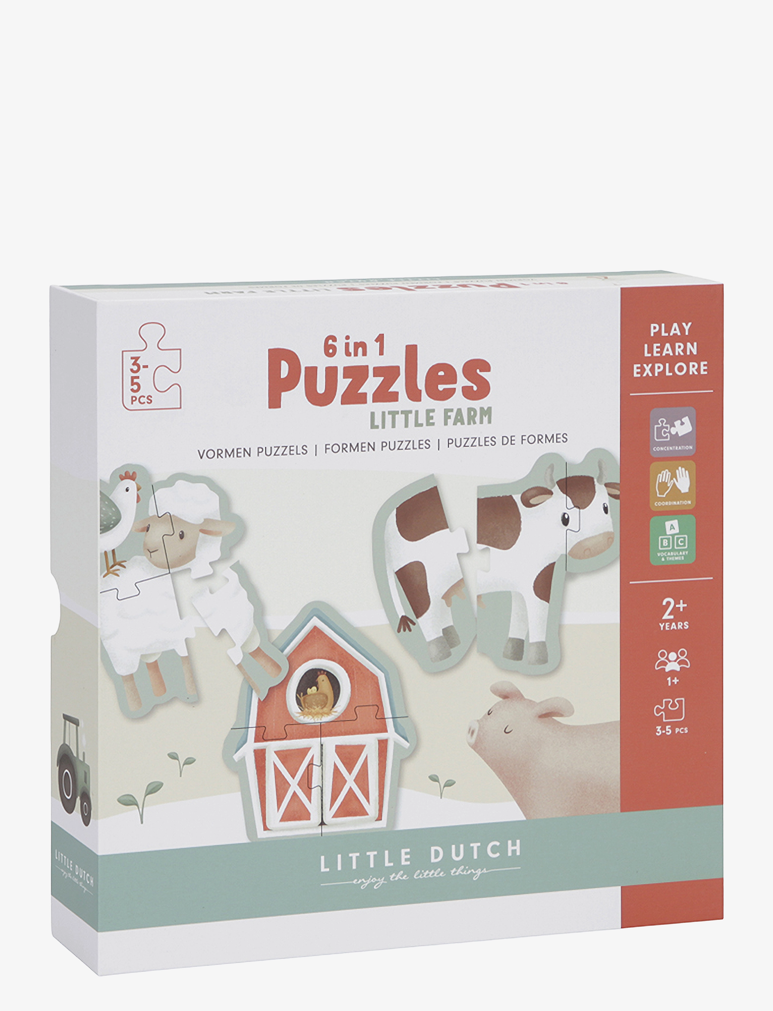 Little Dutch Little Dutch - 6 in 1 puzzles Little Farm - 4 for 3 - MULTI / multi
