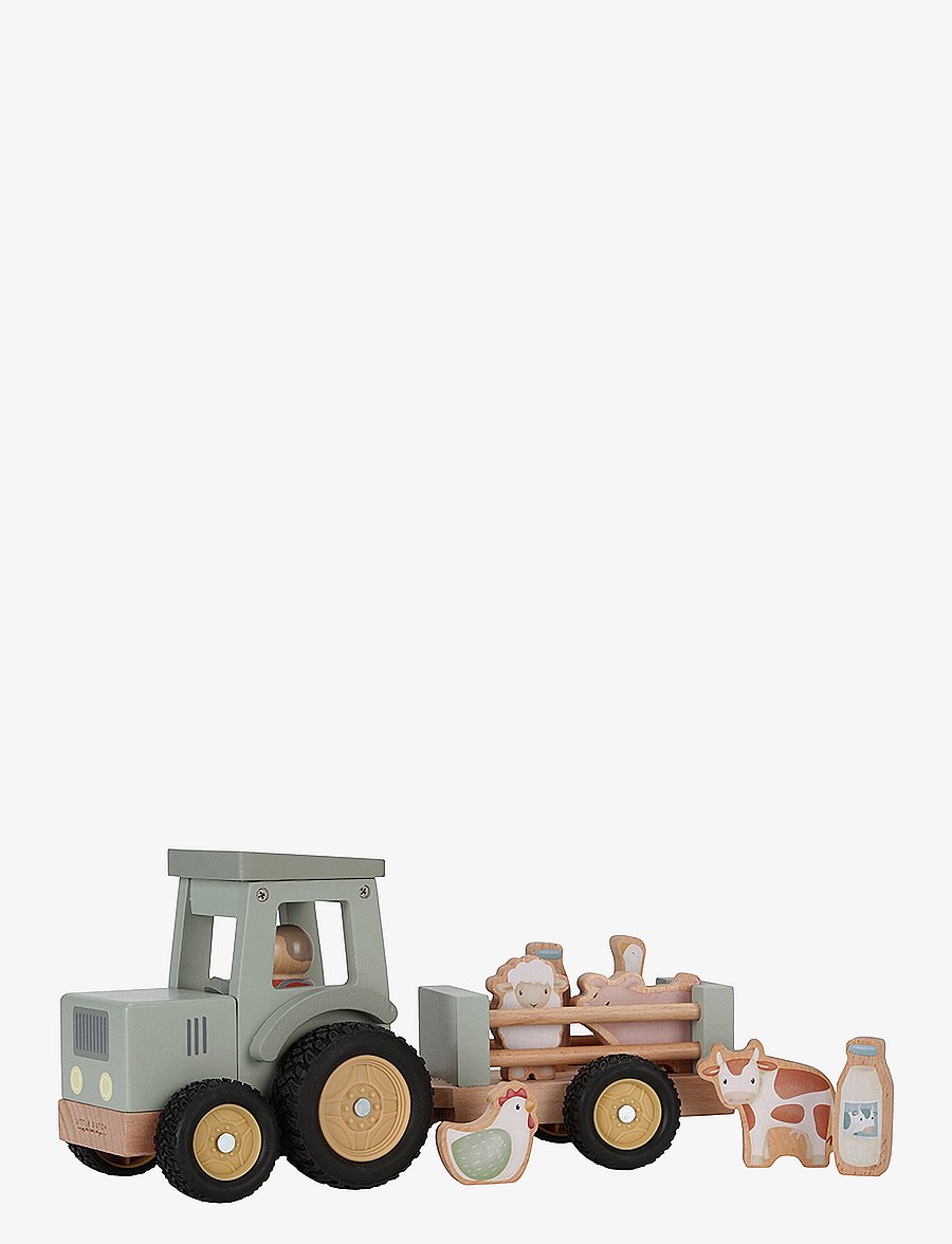 Little Dutch - Little Dutch - Traktor m. Trailer - Little Farm - traktorer - green - 0