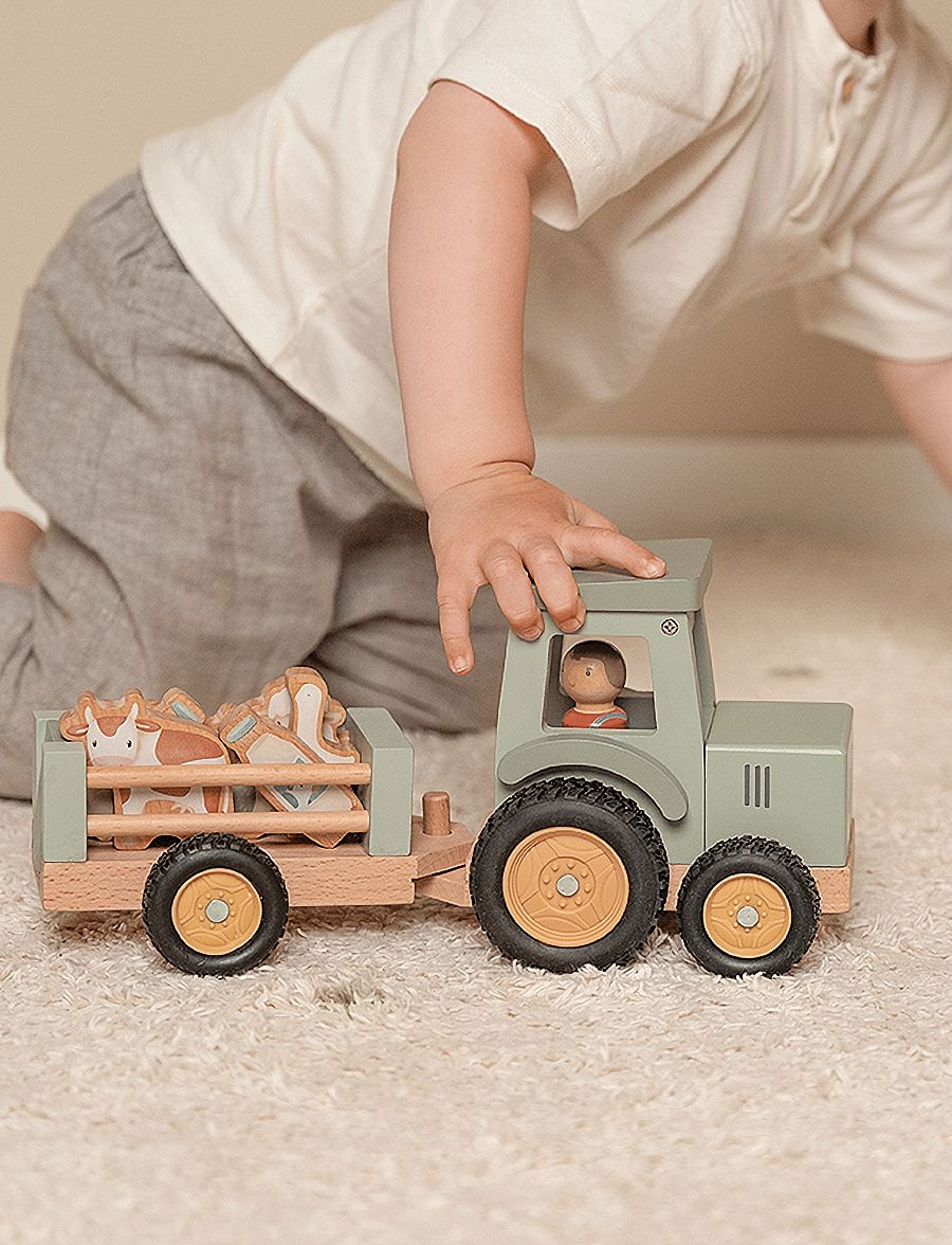 Little Dutch - Little Dutch - Traktor m. Trailer - Little Farm - traktorer - green - 2