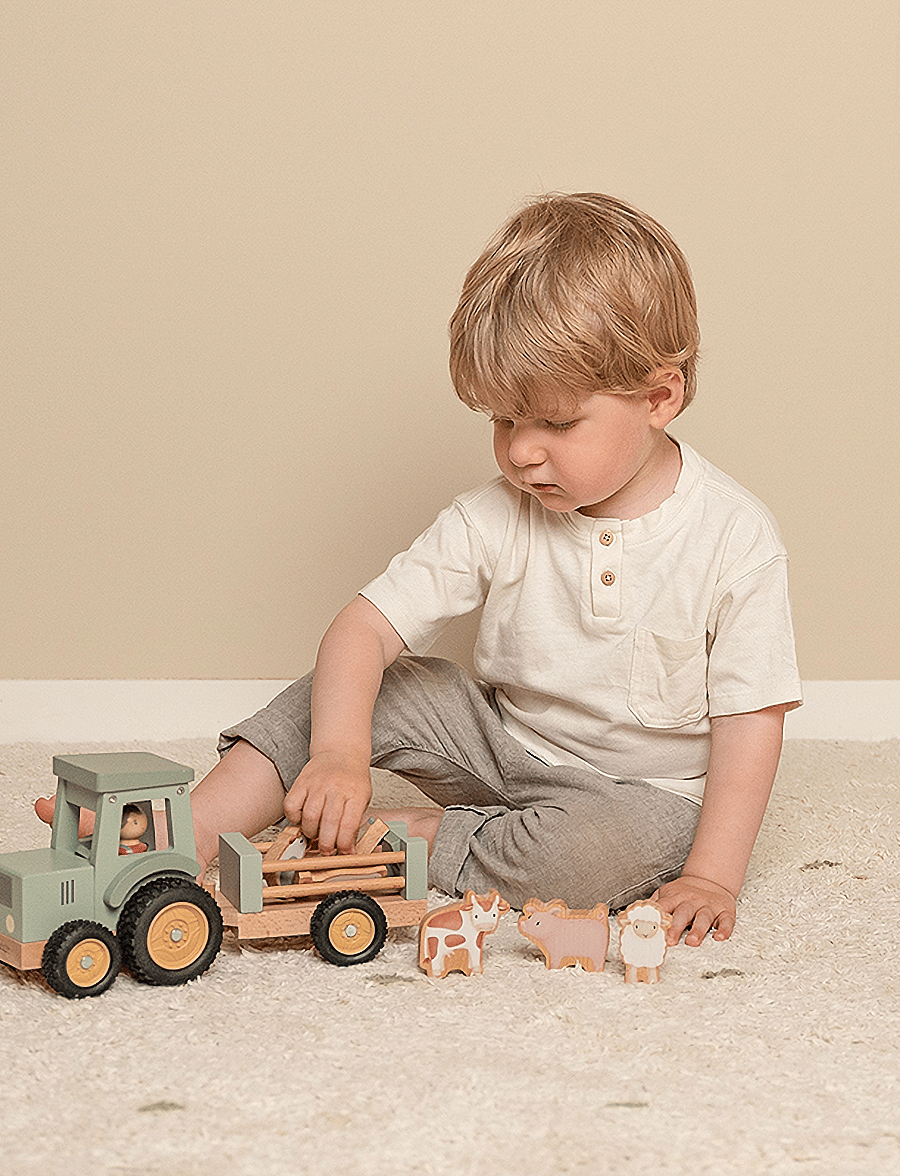 Little Dutch - Little Dutch - Traktor m. Trailer - Little Farm - traktorer - green - 3