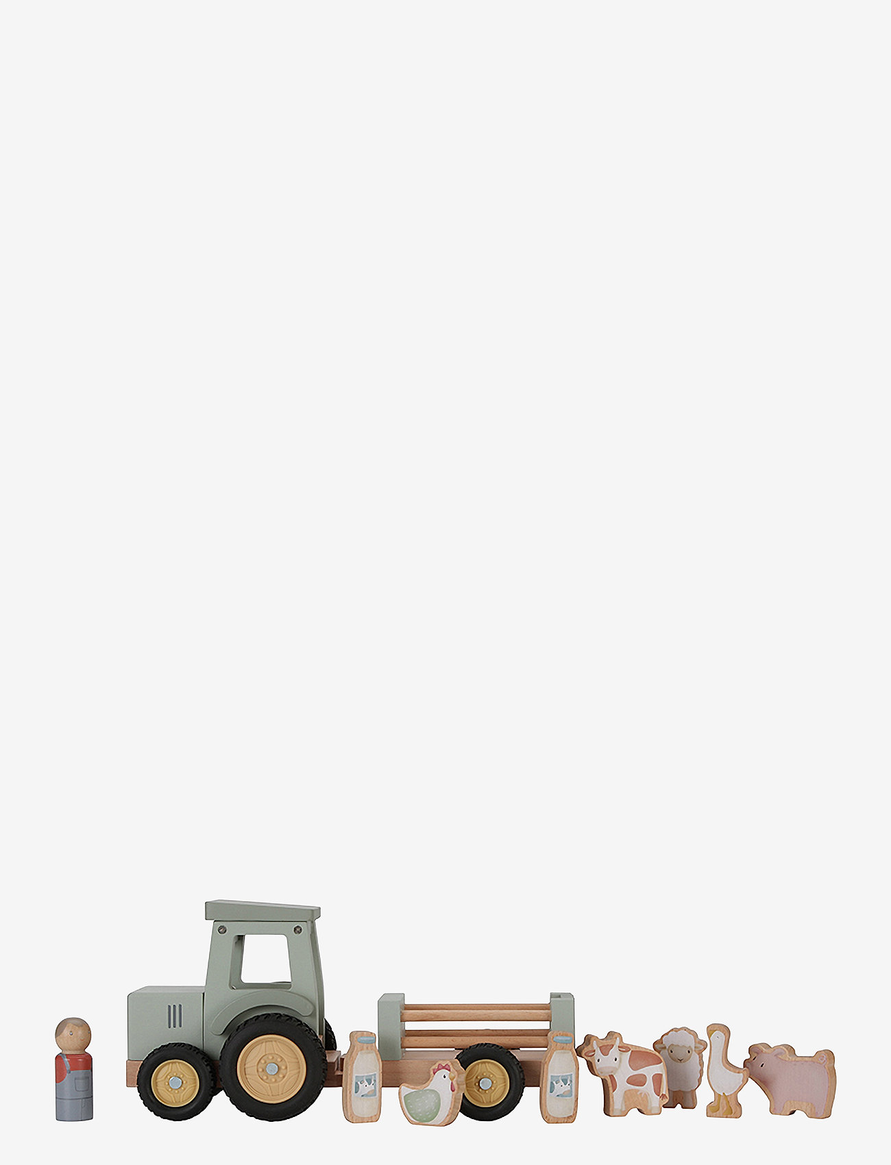 Little Dutch - Little Dutch - Tractor with trailer Little Farm - traktorer - green - 1