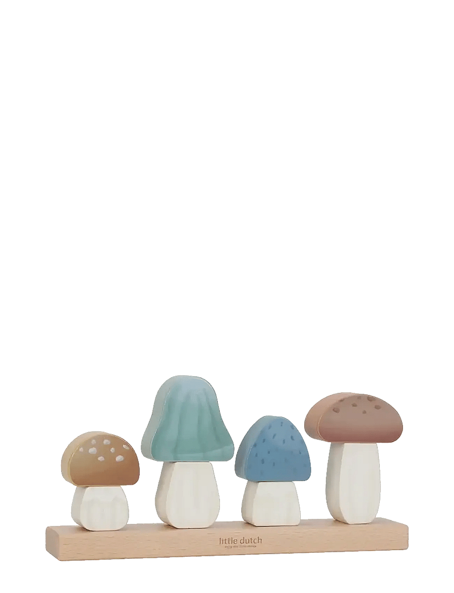Little Dutch - Little Dutch Stacking Puzzle Mushrooms - Forest Friends FSC - träpussel - multi - 1
