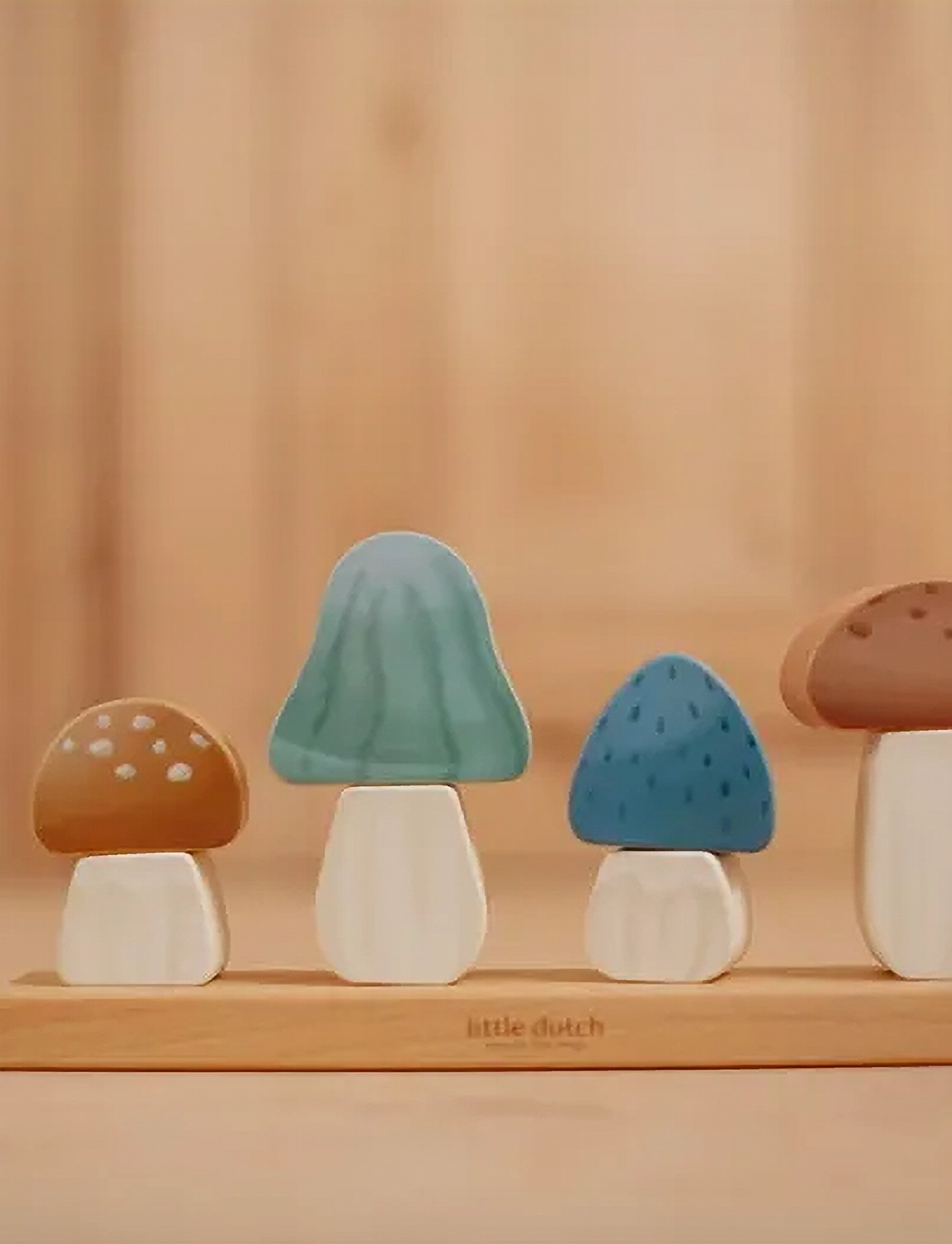 Little Dutch Little Dutch Stacking Puzzle Mushrooms - Forest Friends Fsc, One Size, Multi/patterned, Puslespil > Puslespil Af Træ, Børn