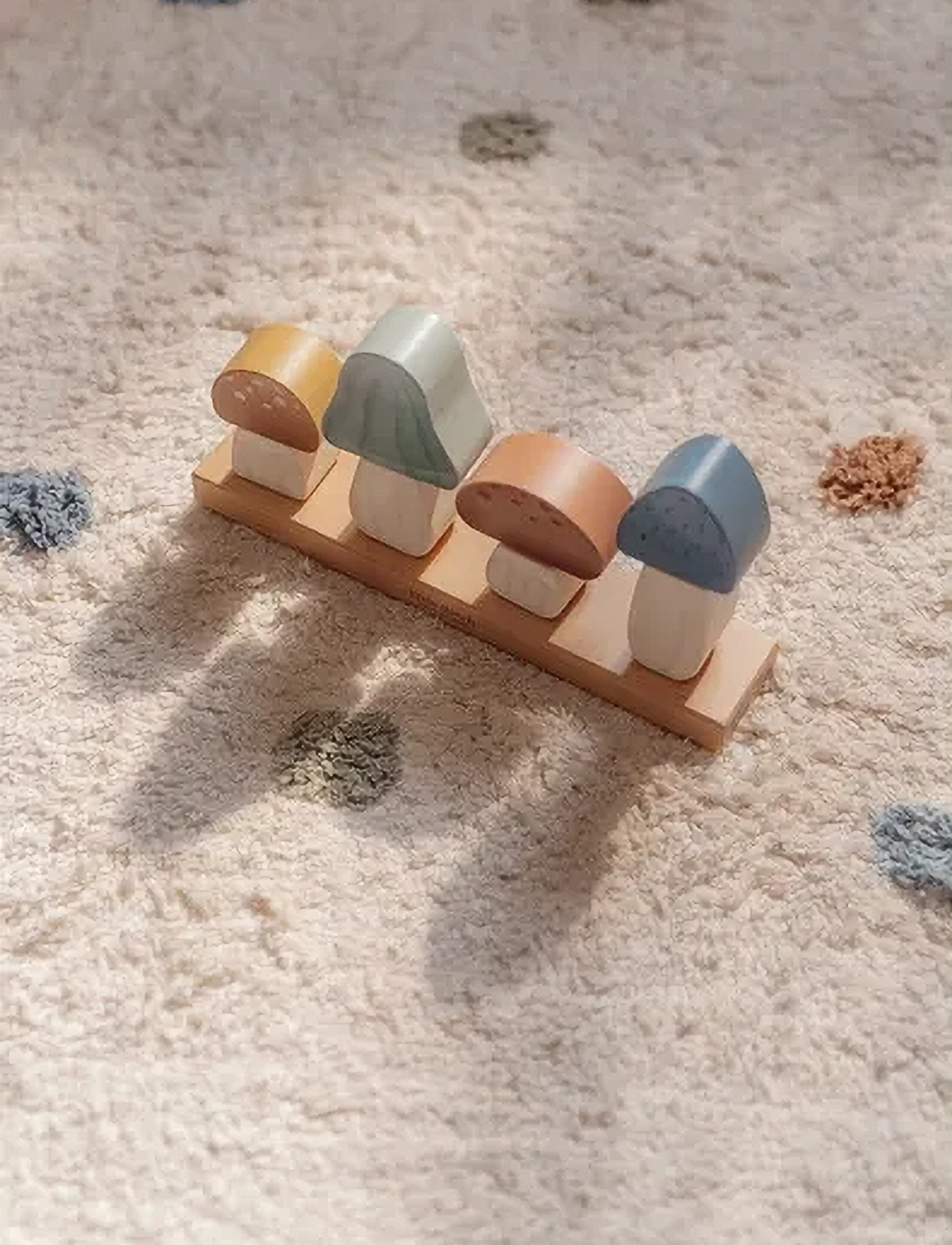 Little Dutch - Little Dutch Stacking Puzzle Mushrooms - Forest Friends FSC - træpuslespil - multi - 3