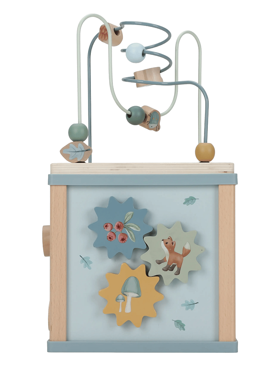 Little Dutch - Little Dutch Wooden activity Cube Forest Friends FSC - interaktivt legetøj - blue - 0