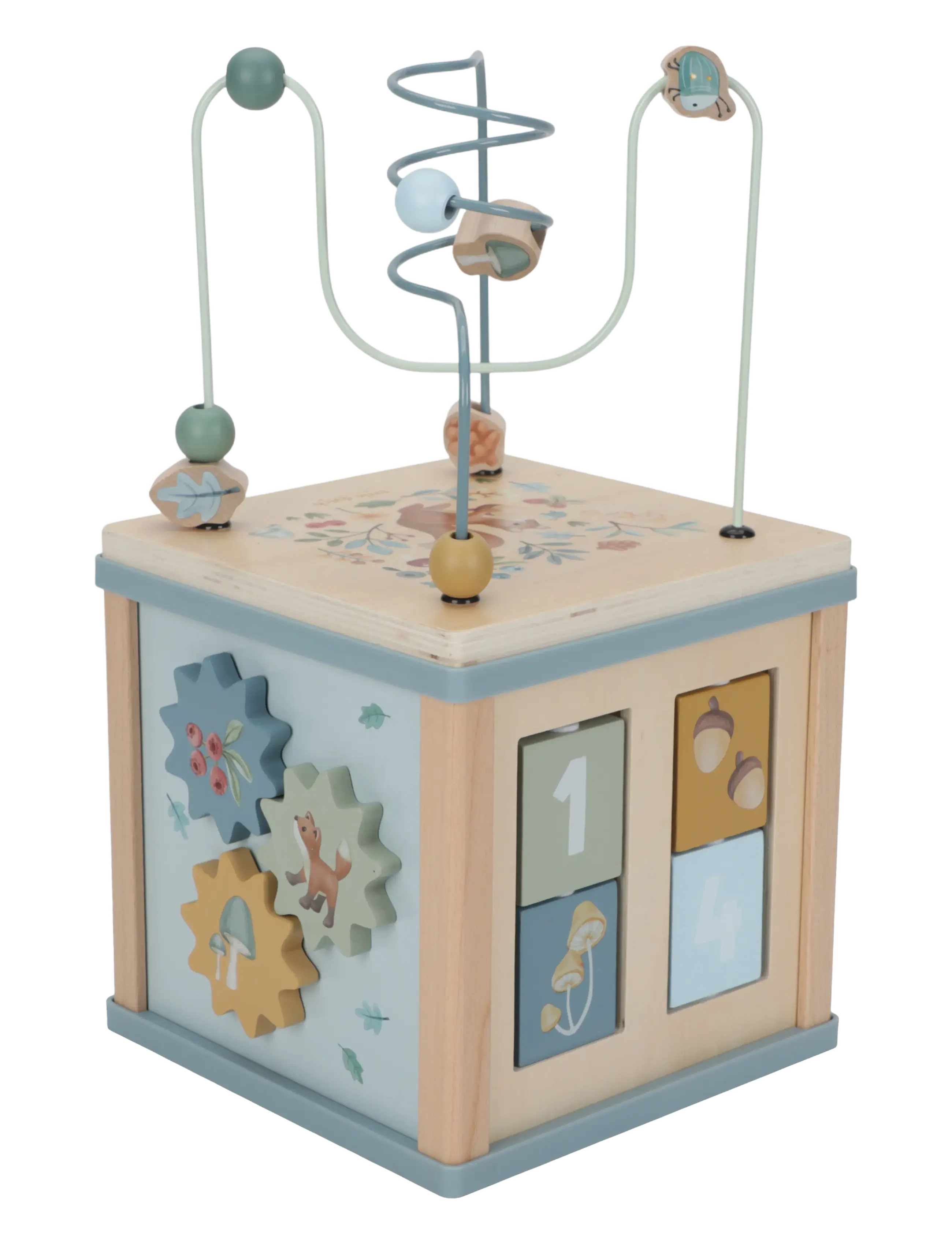 Little Dutch - Little Dutch Wooden activity Cube Forest Friends FSC - interaktivt legetøj - blue - 5