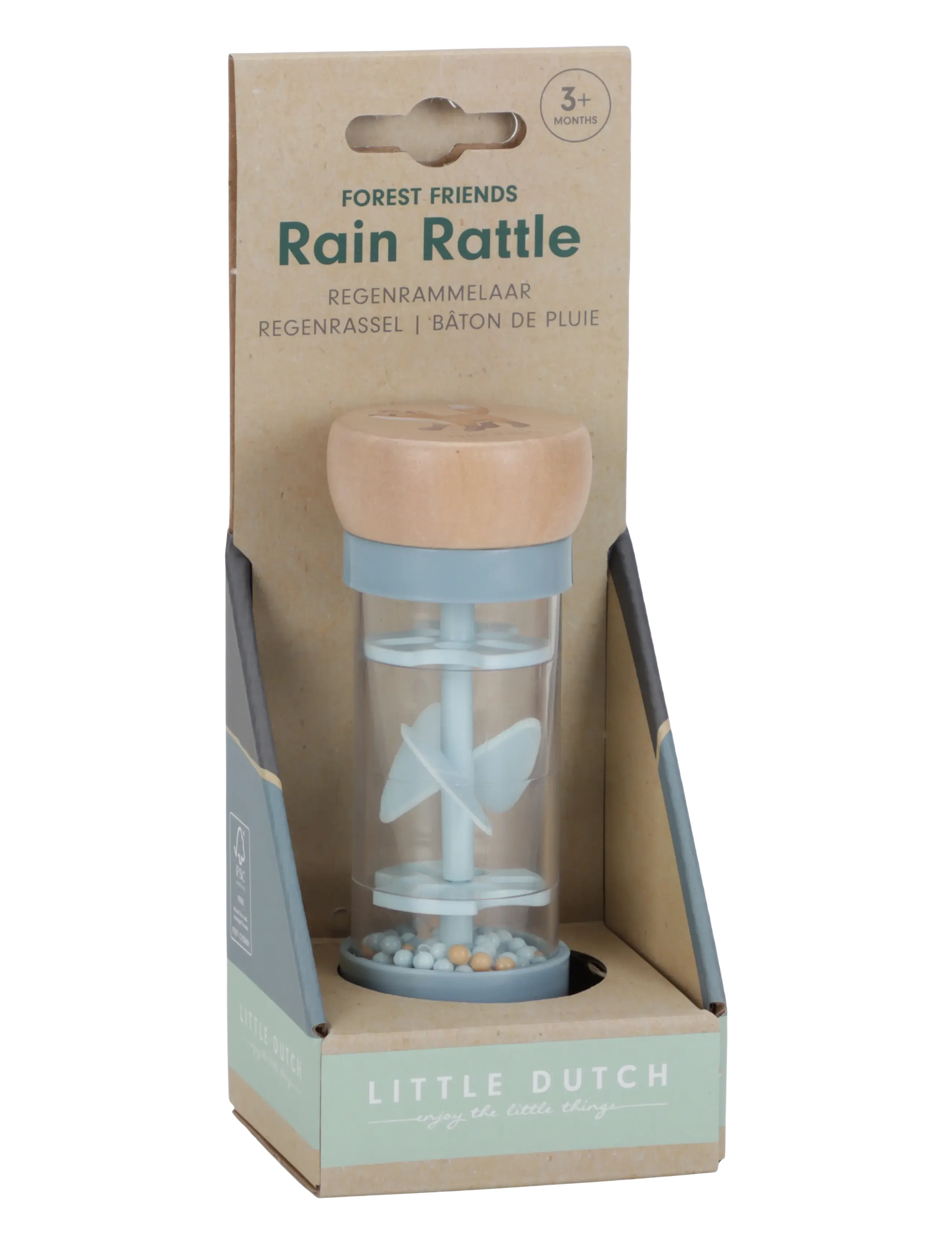 Little Dutch - Little Dutch Rain Rattle Forest Friends FSC - rangler - blue - 2