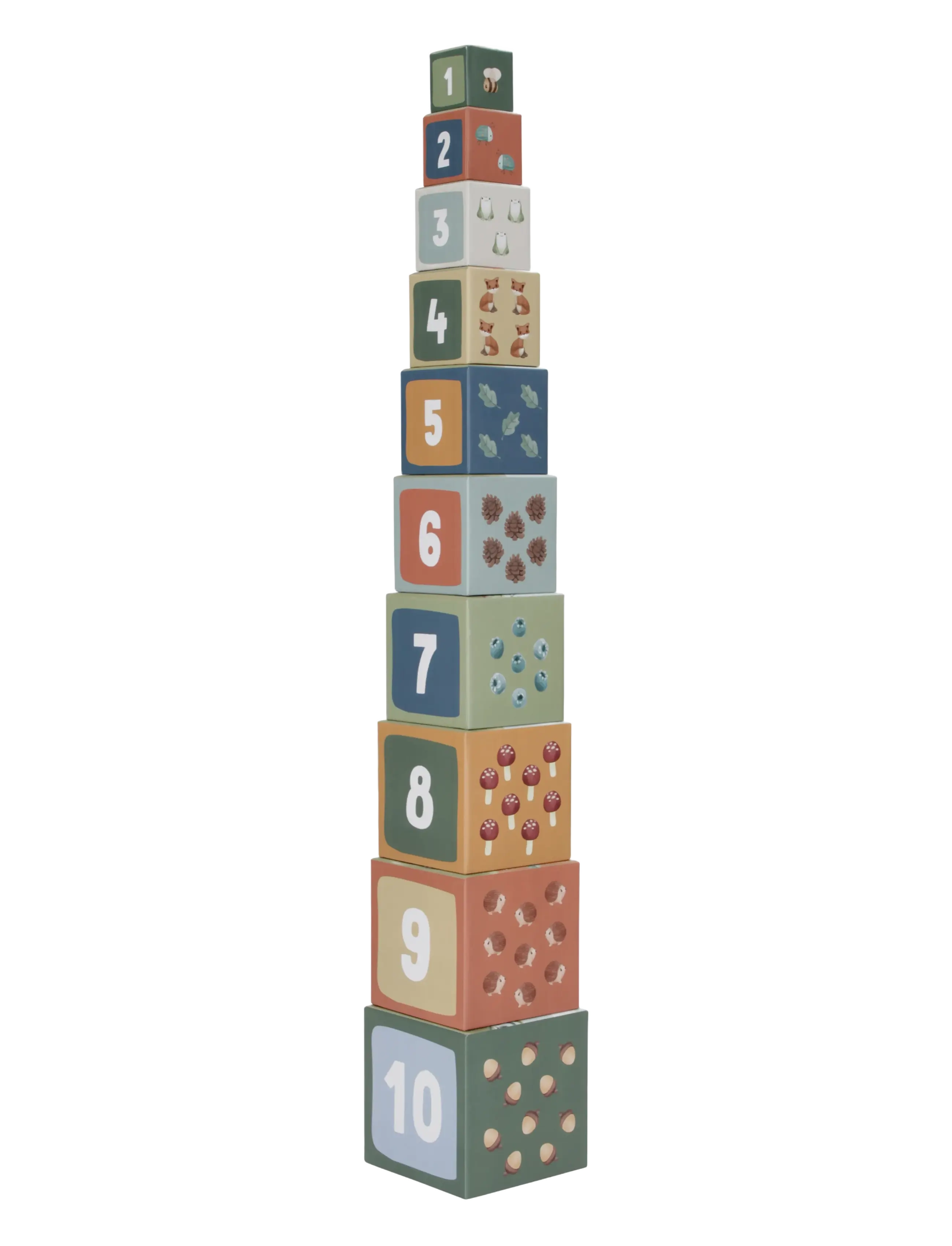 Little Dutch - Little Dutch Building Blocks Forest Friends FSC - stapelbare blokk - blue - 2
