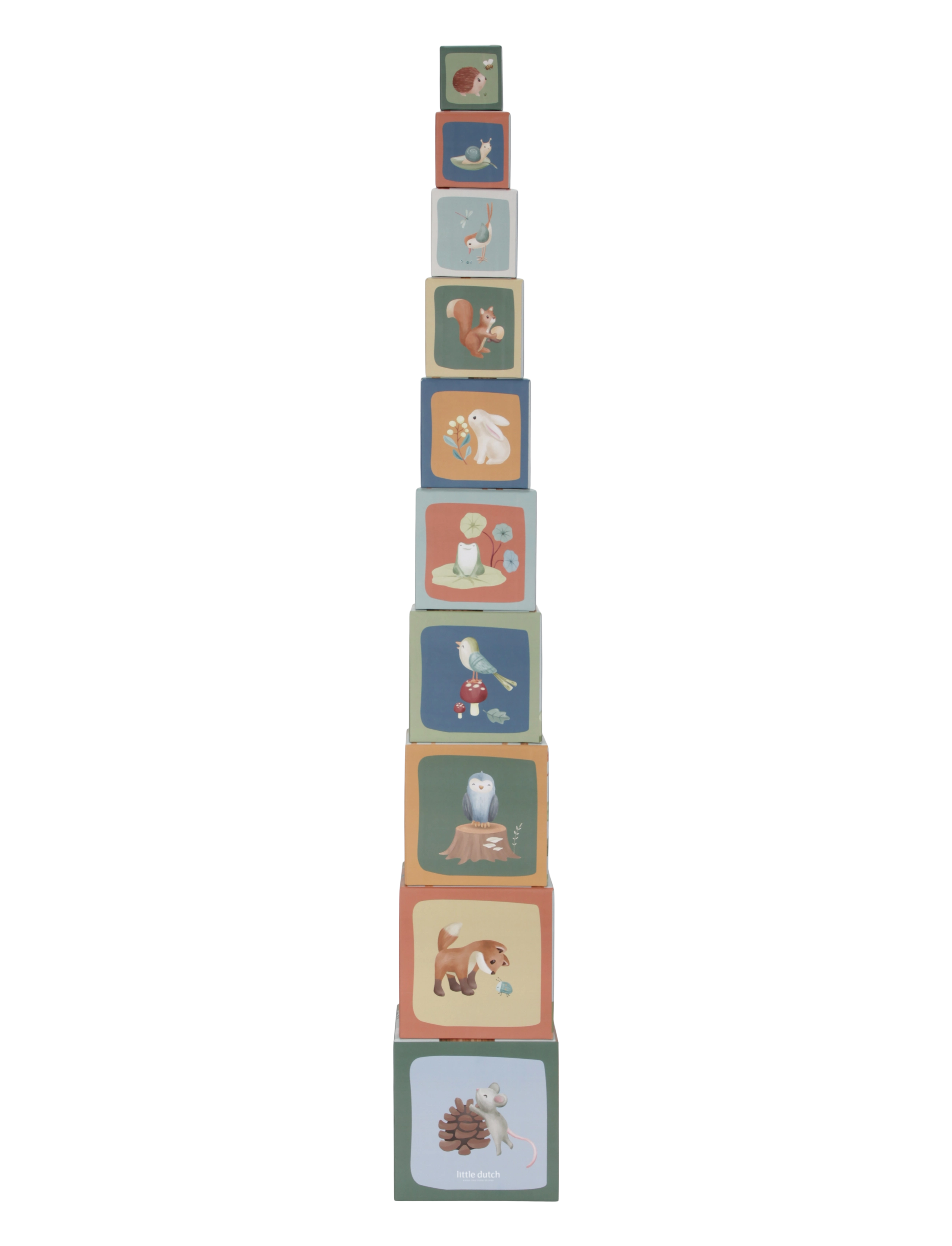 Little Dutch - Little Dutch Building Blocks Forest Friends FSC - stapelbare blokk - blue - 3