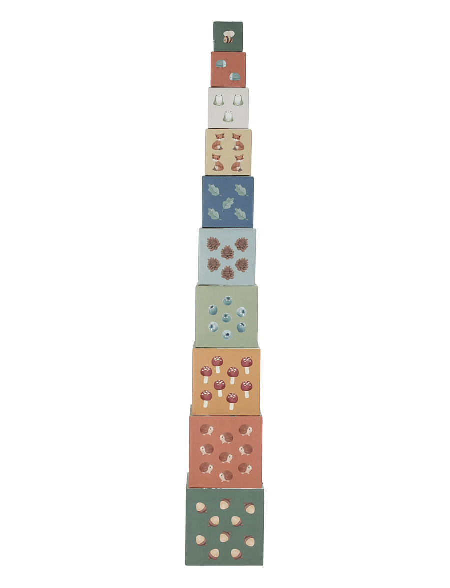 Little Dutch - Little Dutch Building Blocks Forest Friends FSC - stapelbara klossar - blue - 4