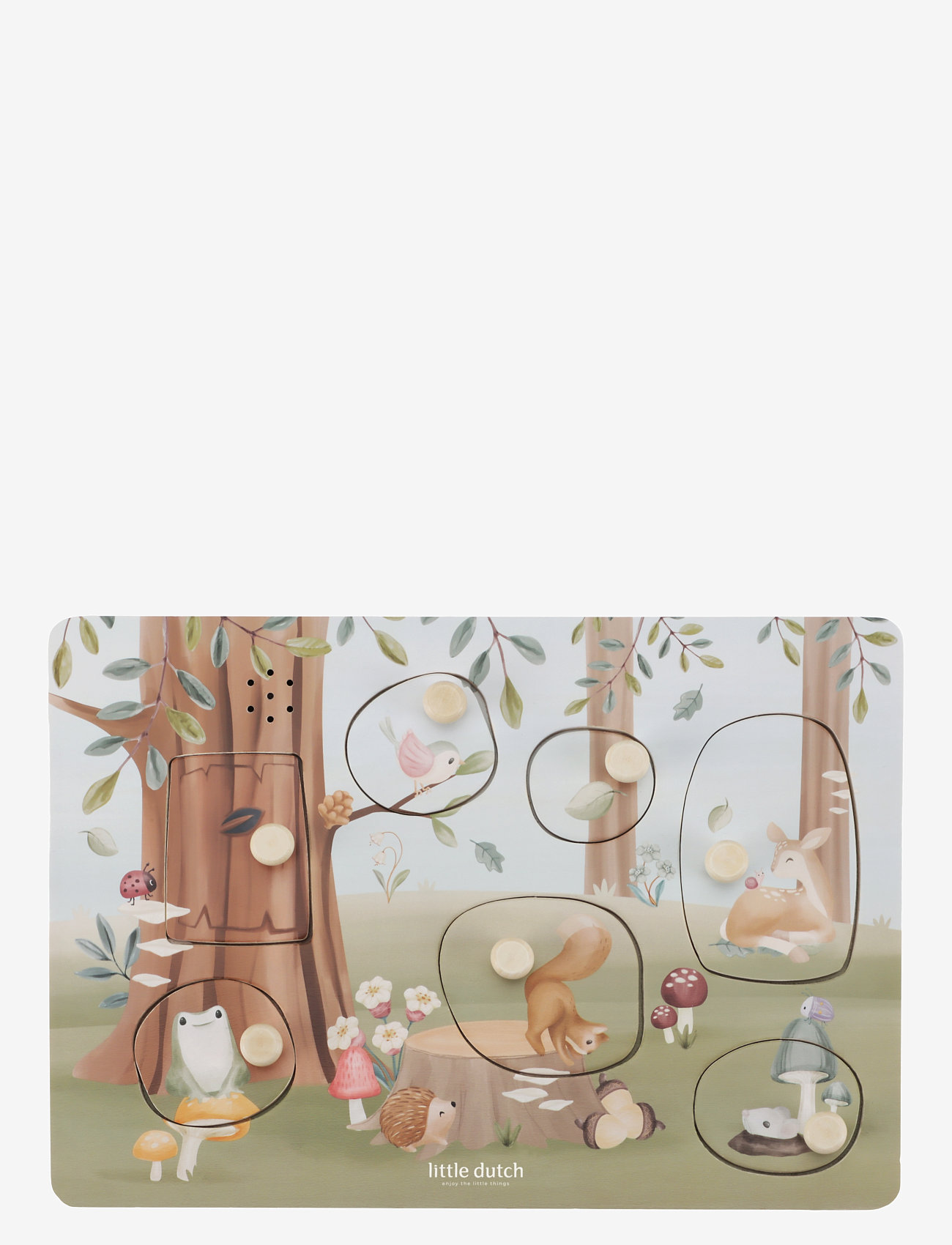 Little Dutch - Little Dutch Wooden Sound puzzle Forest Friends FSC - pædagogiske puslespil - multi - 0