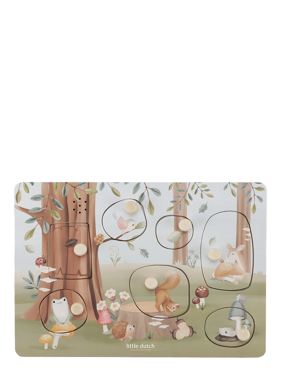 Little Dutch - Little Dutch Wooden Sound puzzle Forest Friends FSC - pedagogiska pussel - multi - 0