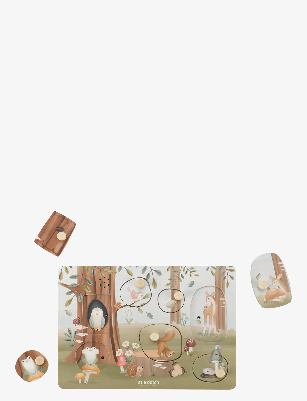 Little Dutch - Little Dutch Wooden Sound puzzle Forest Friends FSC - pædagogiske puslespil - multi - 1