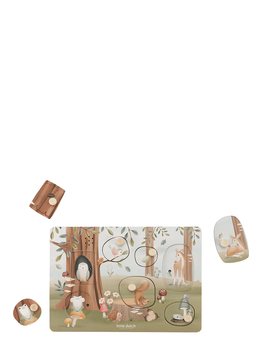 Little Dutch - Little Dutch Wooden Sound puzzle Forest Friends FSC - pedagogiska pussel - multi - 1