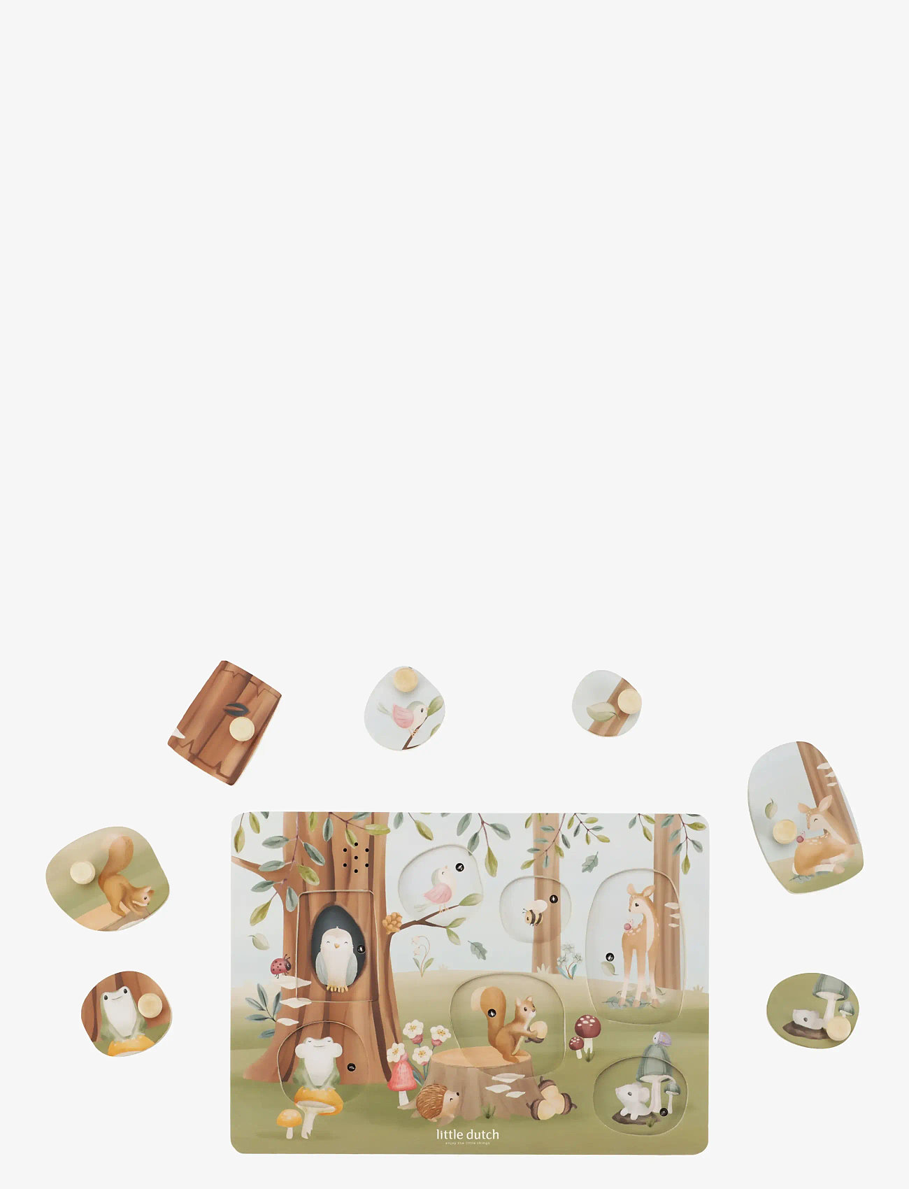 Little Dutch - Little Dutch Wooden Sound puzzle Forest Friends FSC - pædagogiske puslespil - multi - 2