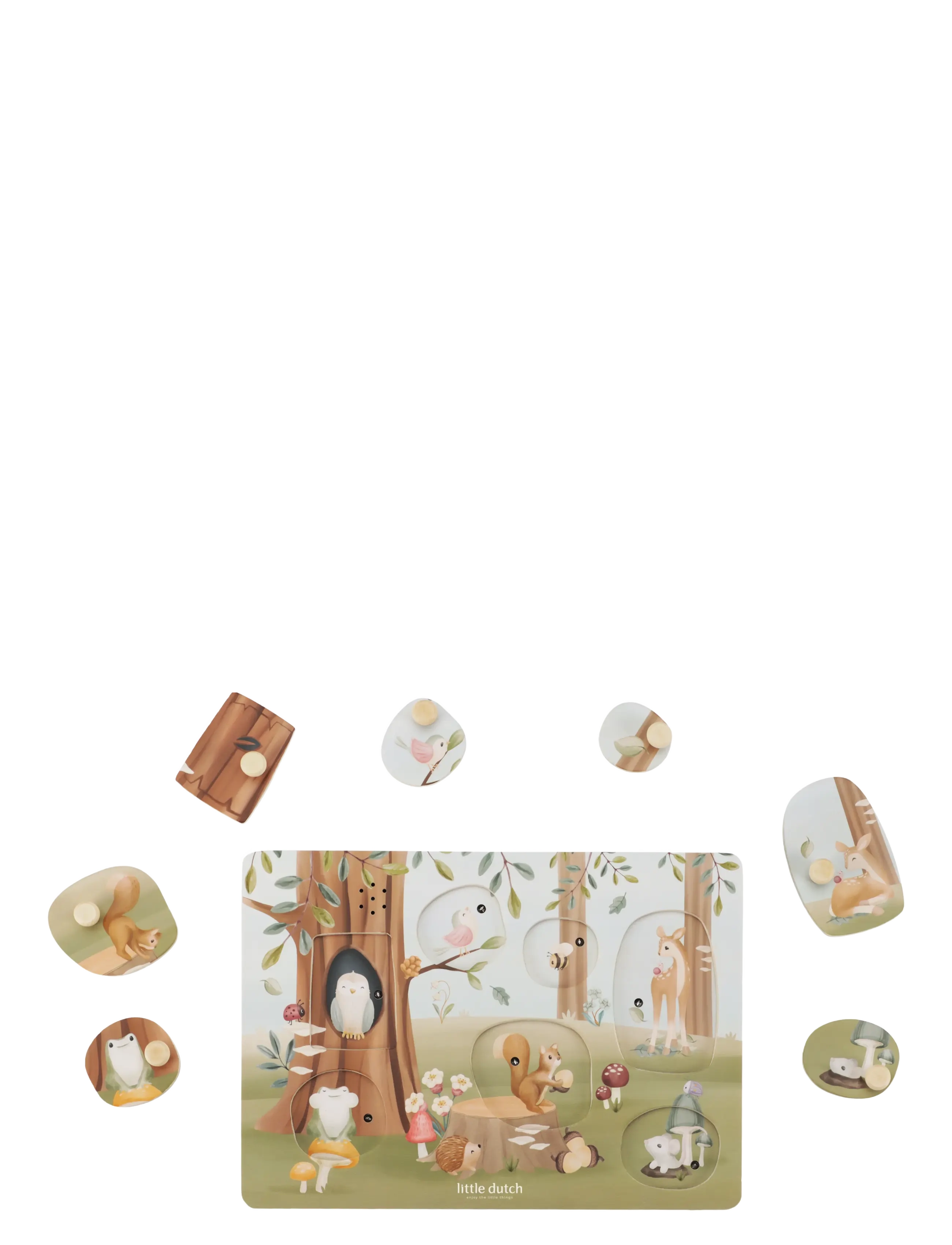Little Dutch - Little Dutch Wooden Sound puzzle Forest Friends FSC - pædagogiske puslespil - multi - 2