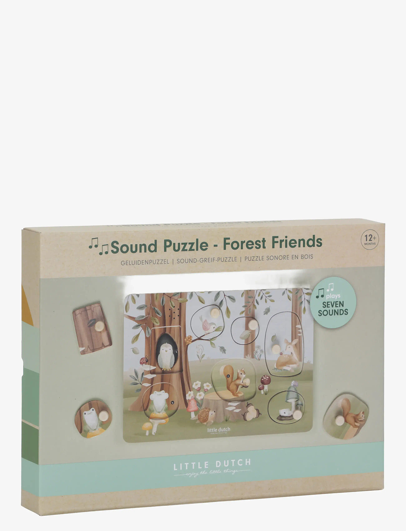 Little Dutch - Little Dutch Wooden Sound puzzle Forest Friends FSC - pædagogiske puslespil - multi - 3