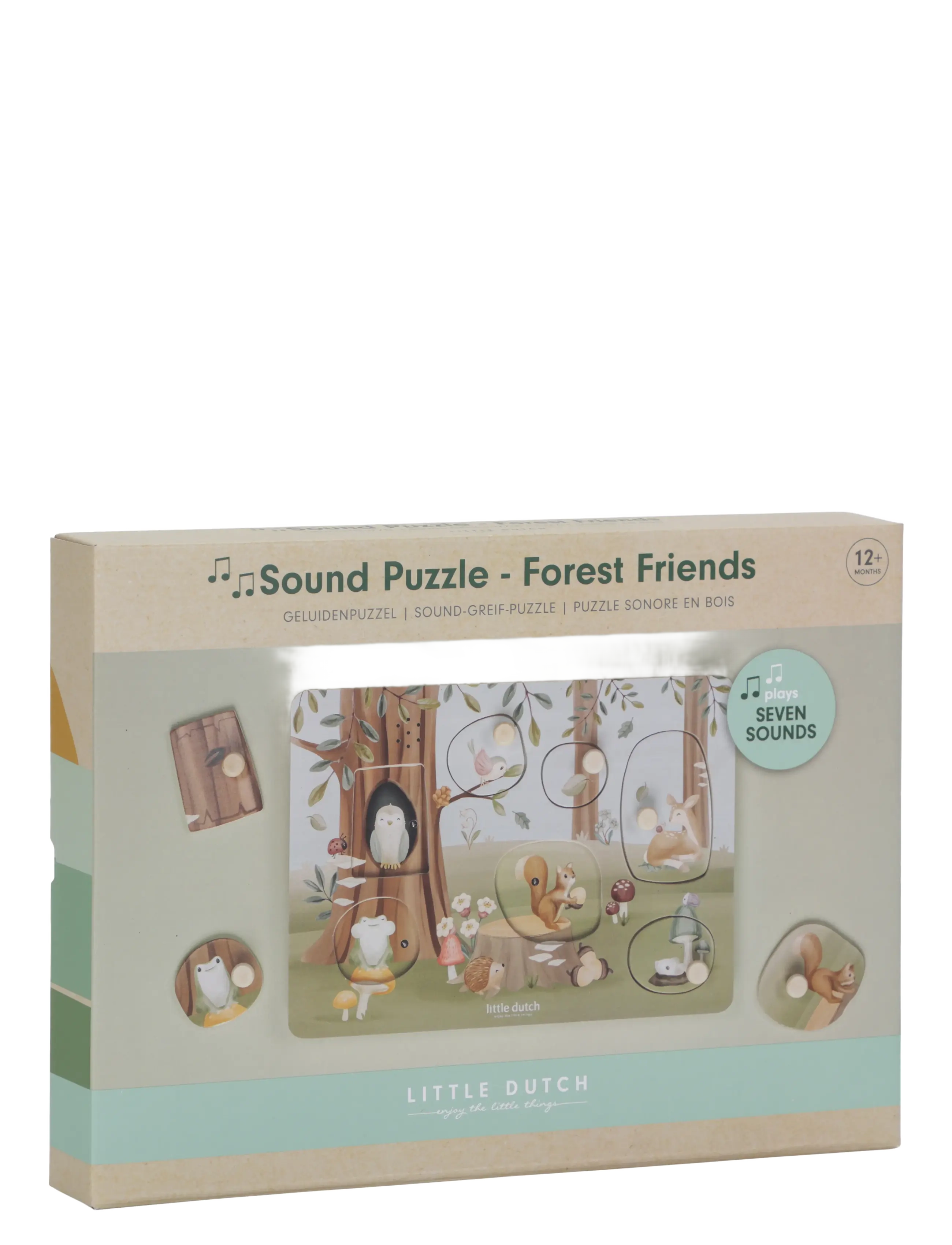 Little Dutch - Little Dutch Wooden Sound puzzle Forest Friends FSC - pædagogiske puslespil - multi - 3