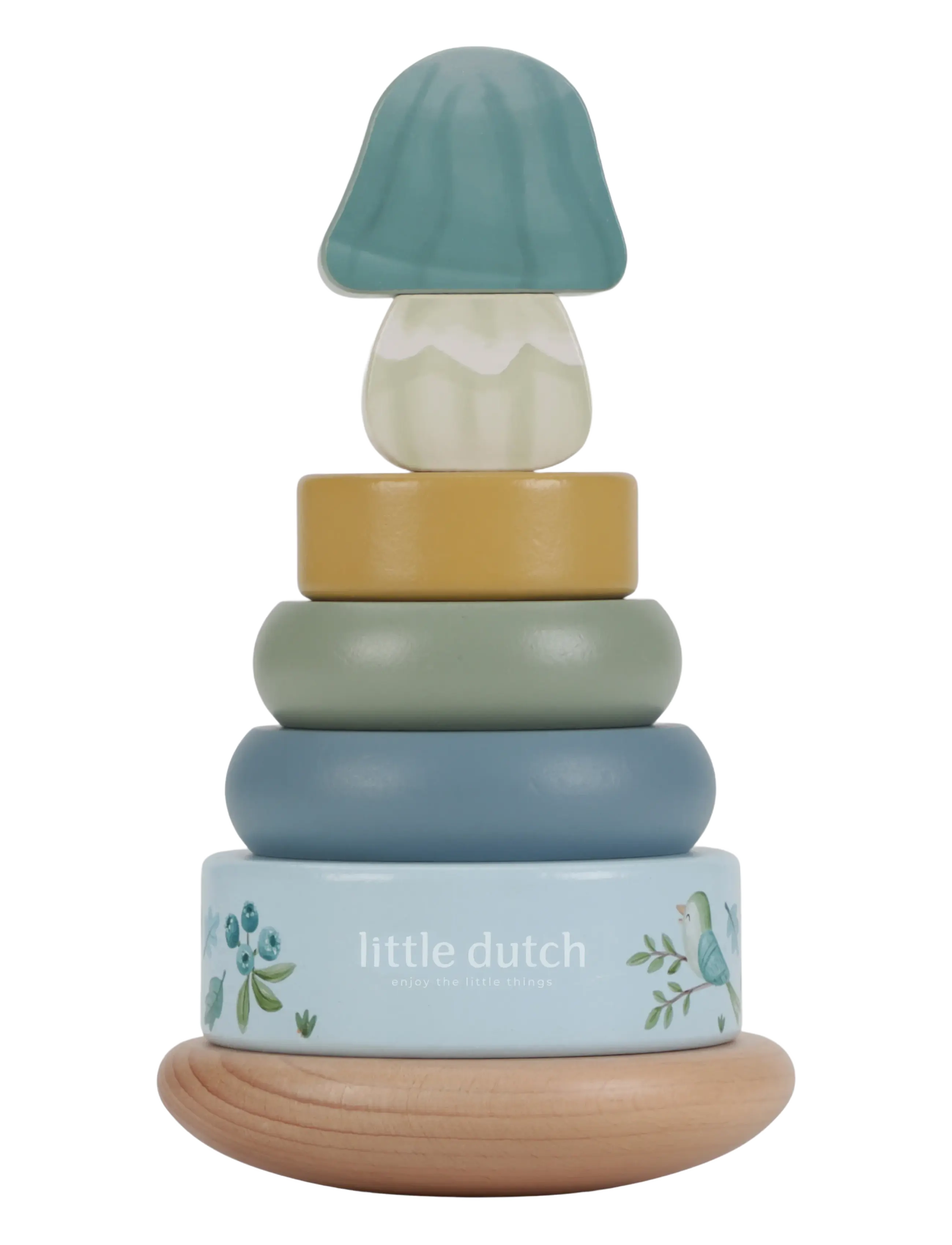 Little Dutch Rocking Ring Stacker Wood Forest Friends Fsc, Børn, Stackable Blocks, Blå, Str: ONE SIZE