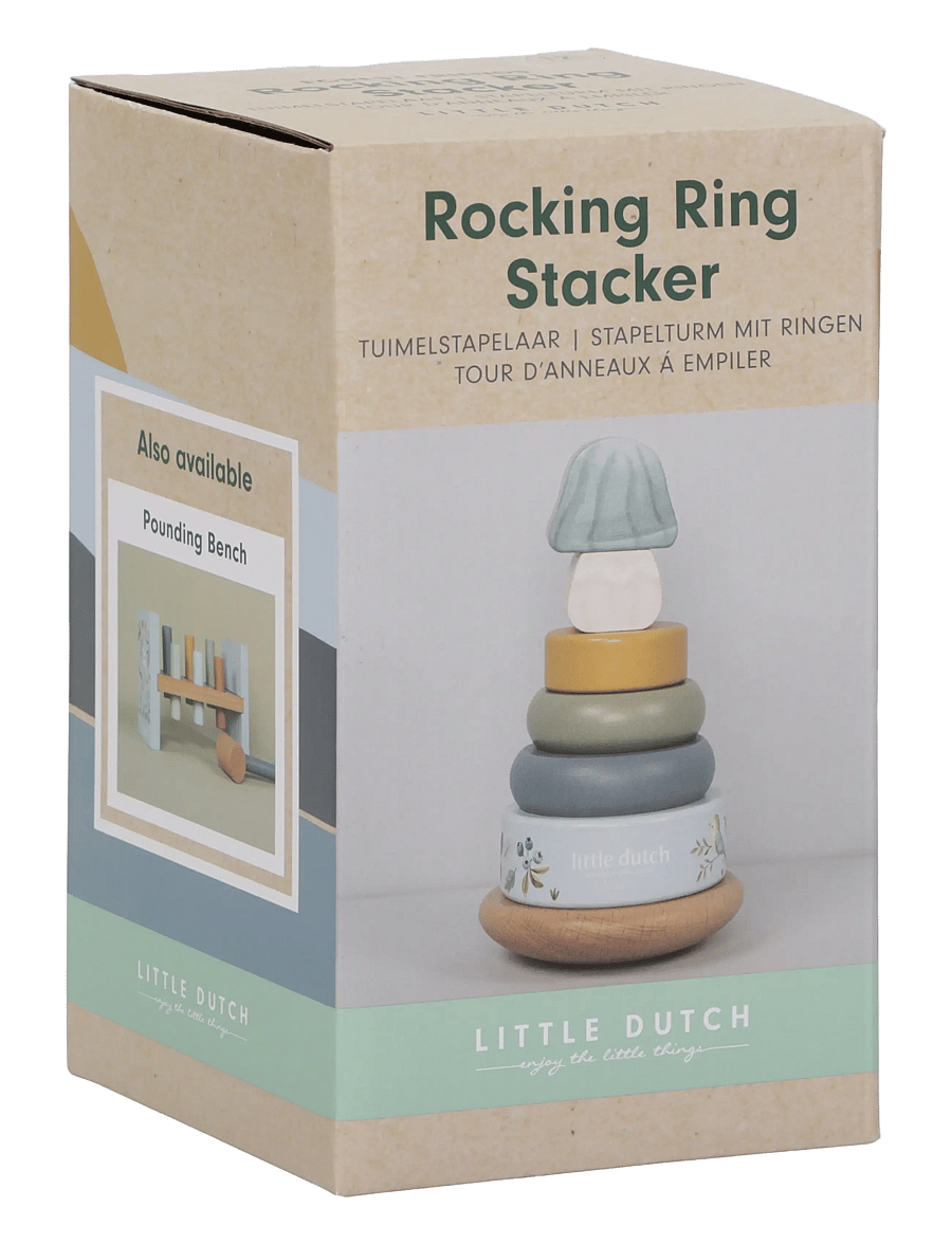 Little Dutch - Little Dutch Rocking Ring Stacker wood Forest Friends FSC - stapelbare blokk - blue - 2