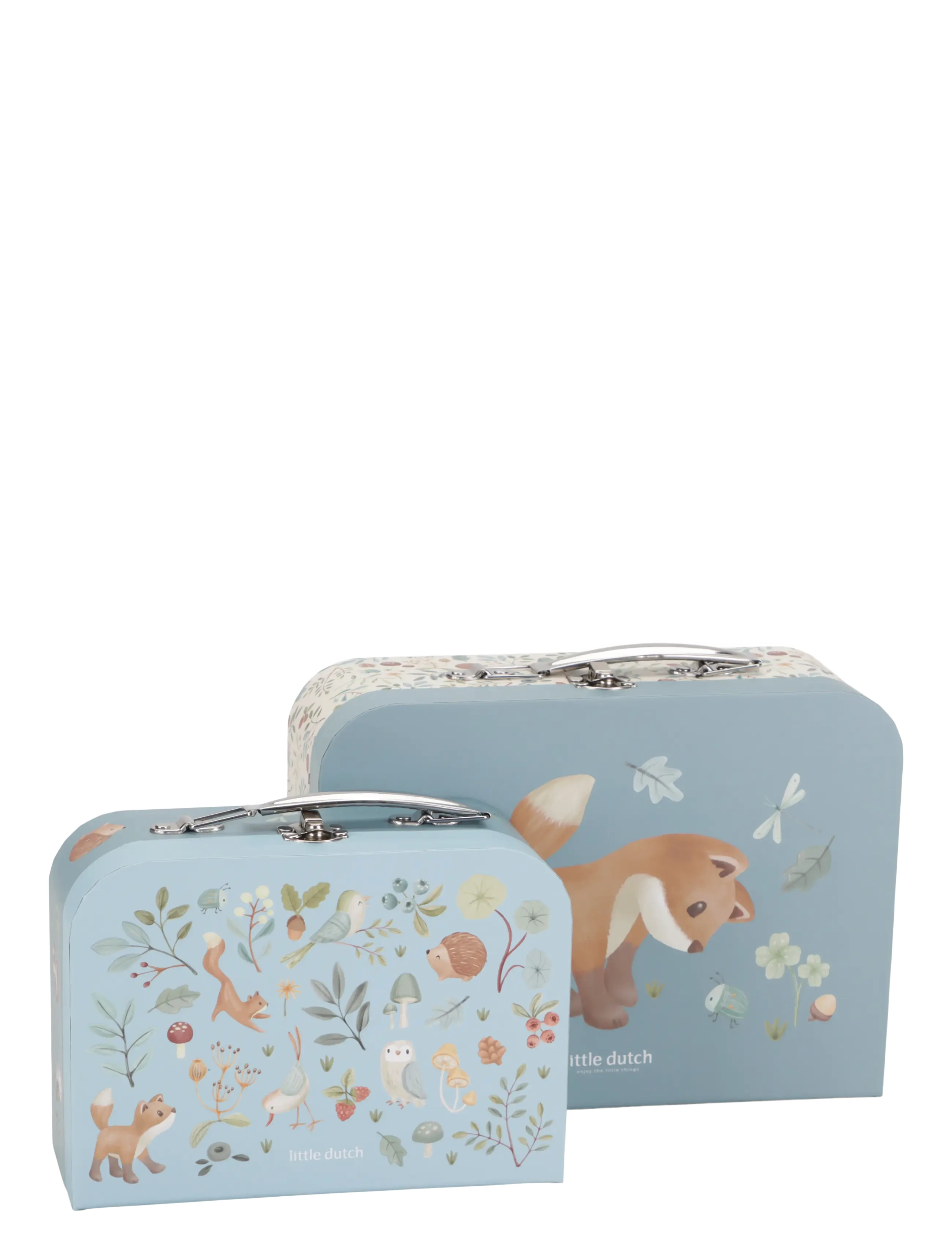 Little Dutch Little Dutch Suitcase Set Forest Friends Blue Fsc, One Size, Blue, Opbevaring > Opbevaringskasser, Børn
