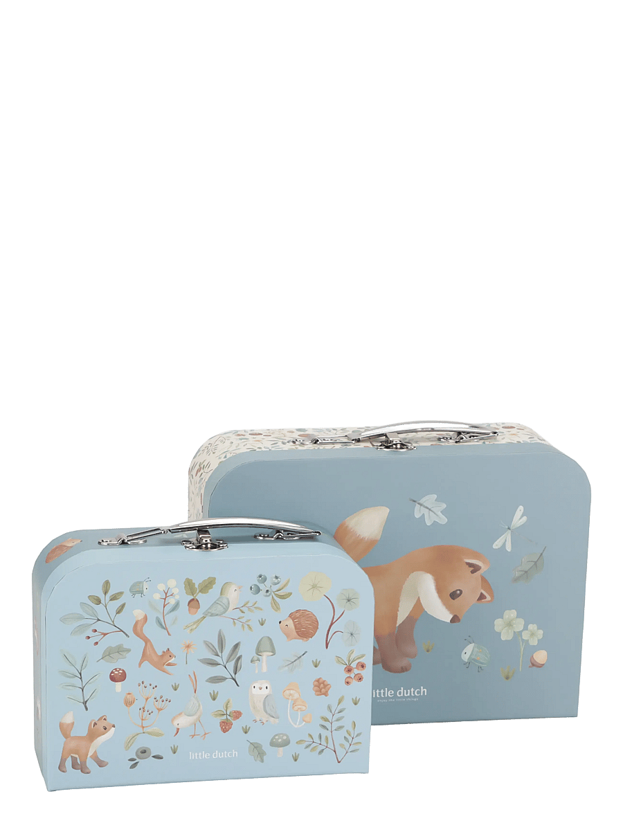 Little Dutch - Little Dutch Suitcase set Forest Friends blue FSC - förvaringslådor - blue - 0